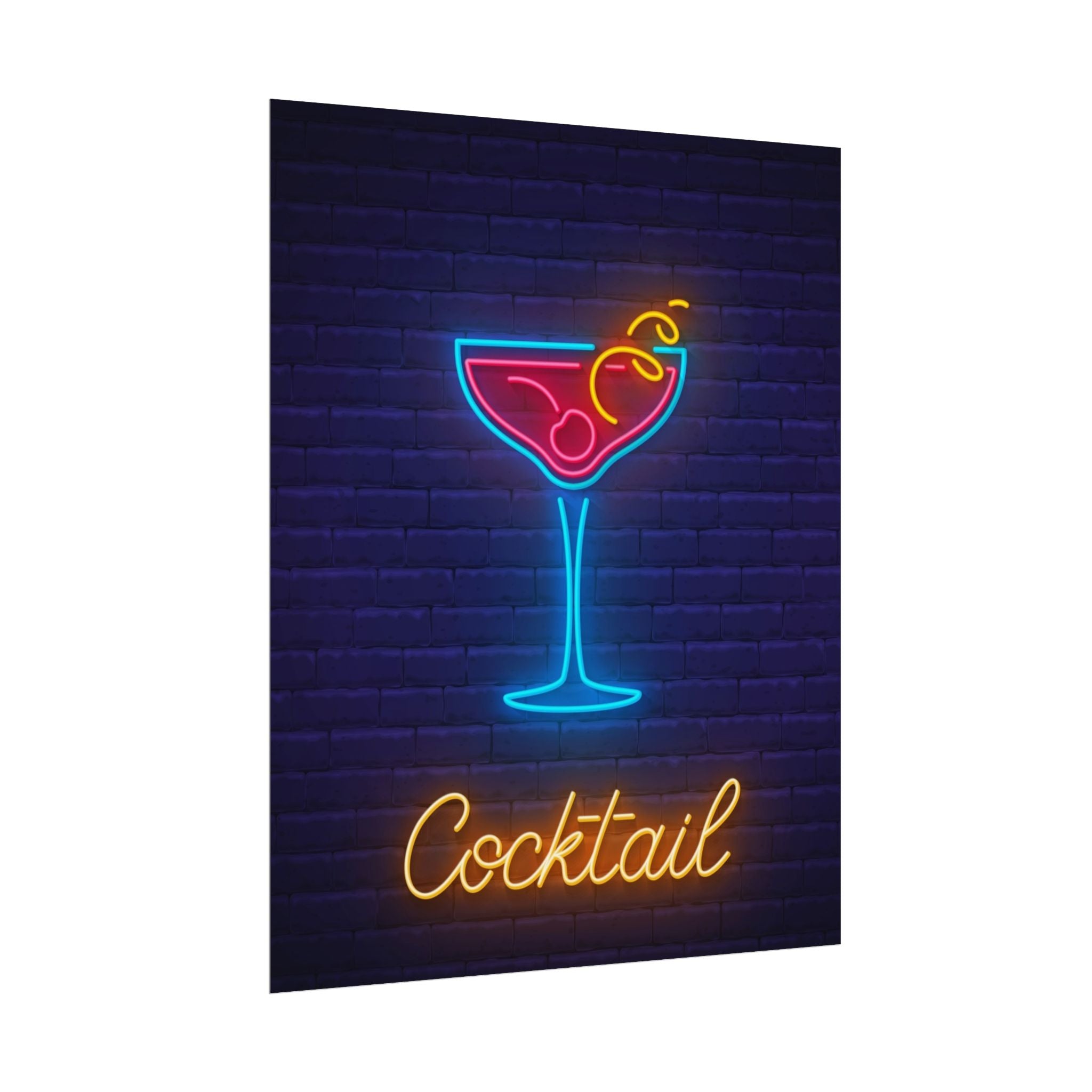 cocktail-neon-martini-poster-wall-art-decor-large-poster-artwork-cocktail-print-bar-decor-kitchen-wall-art