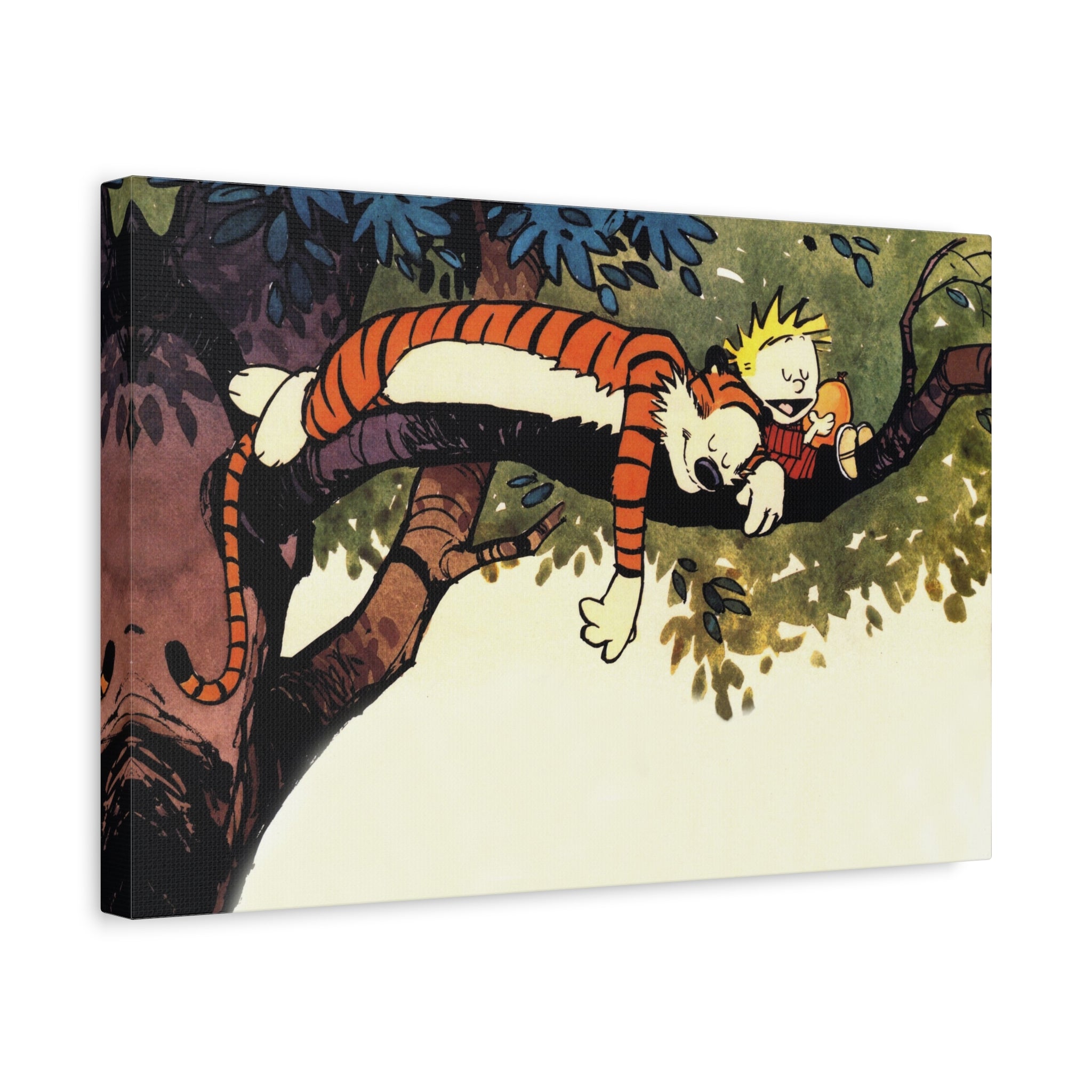 Calvin and Hobbes Canvas Wall Art - Nostalgic Comic Book Poster for Kids Room & Nursery Room Decor - Adventure Theme Print