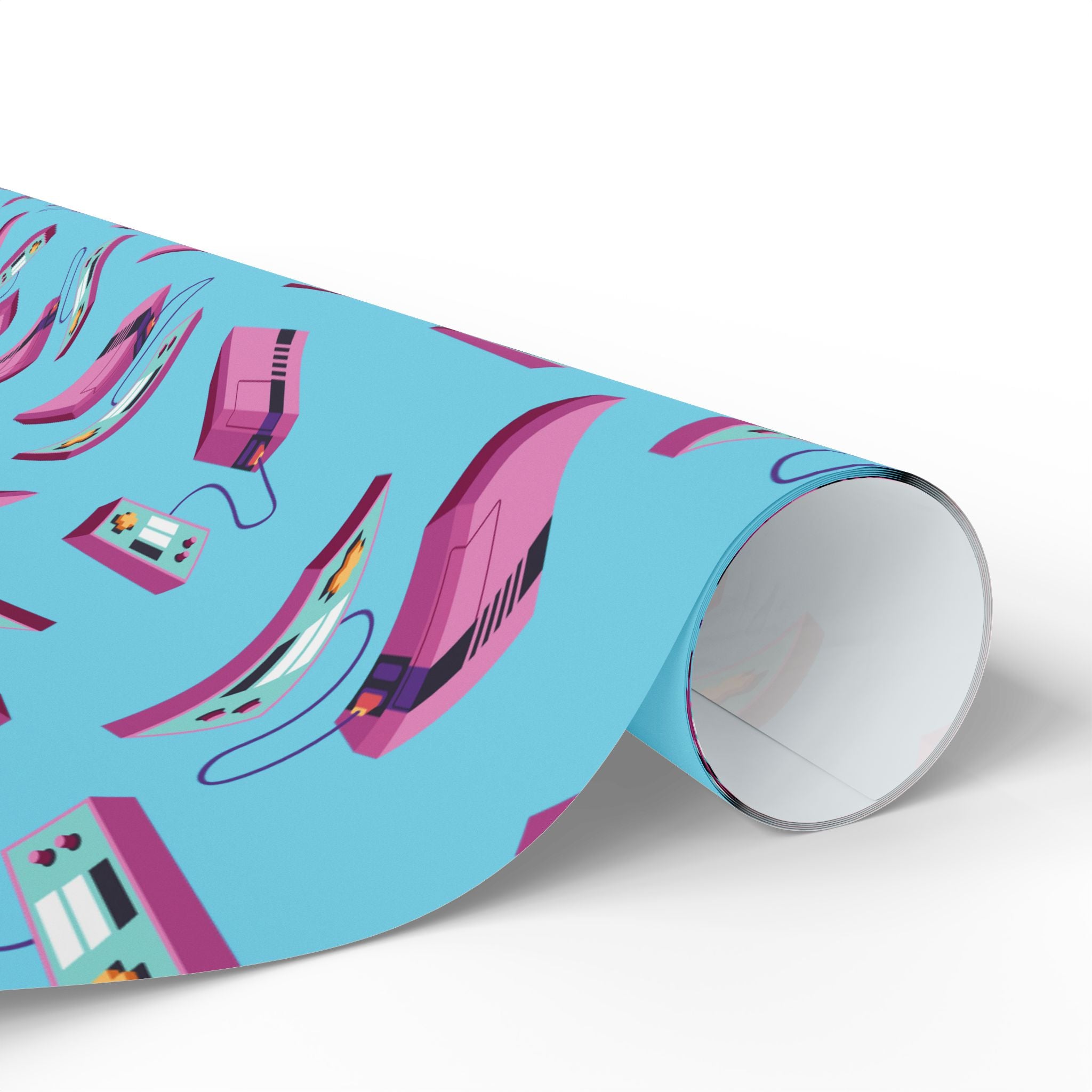 gamer-wrapping-papers-gaming-console-retro-game-gift-wrap-video-game-themed-decoration-geeky-christmas-present-wrap-unique-bi
