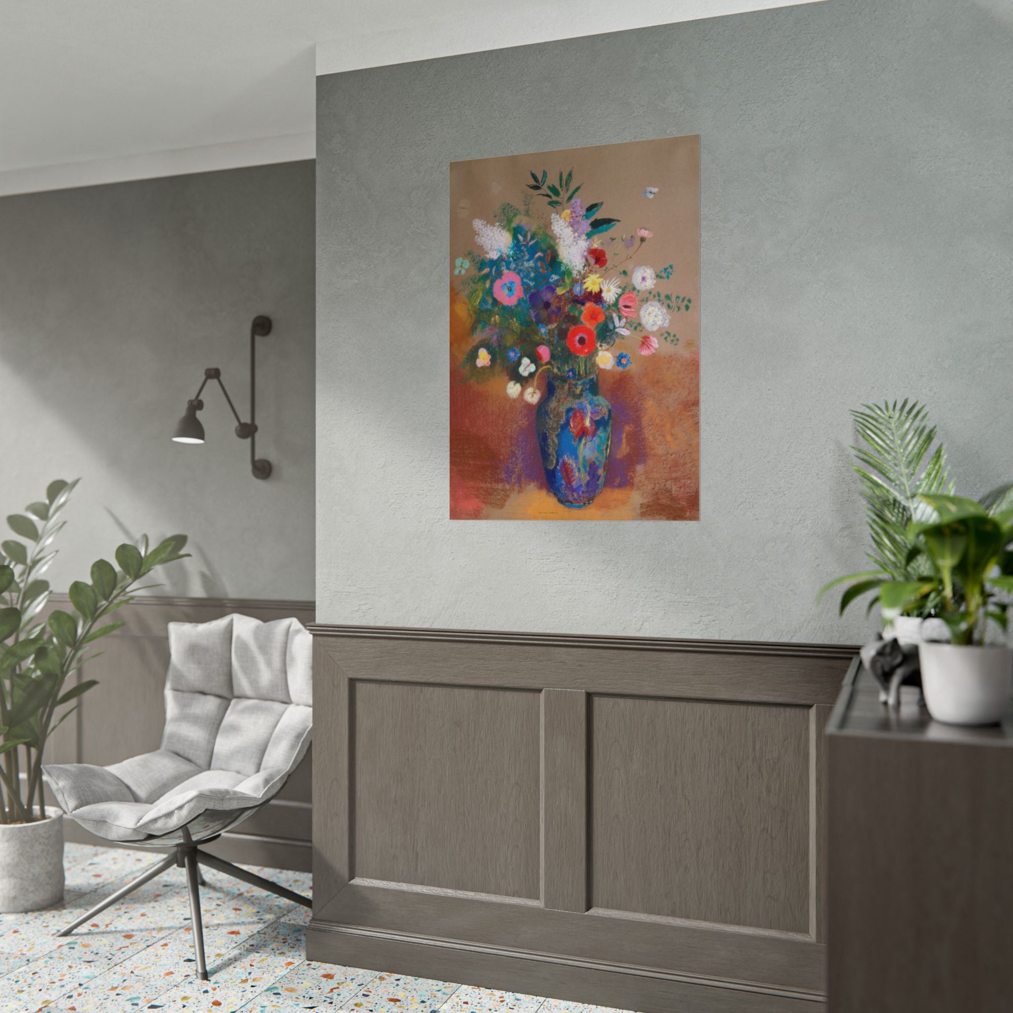 Flower Poster Print, Odilon Redon Bouquet of Flowers, Home Decor Living Room, Flower Wall Decor, Floral Poster Art, Housewarming Gift