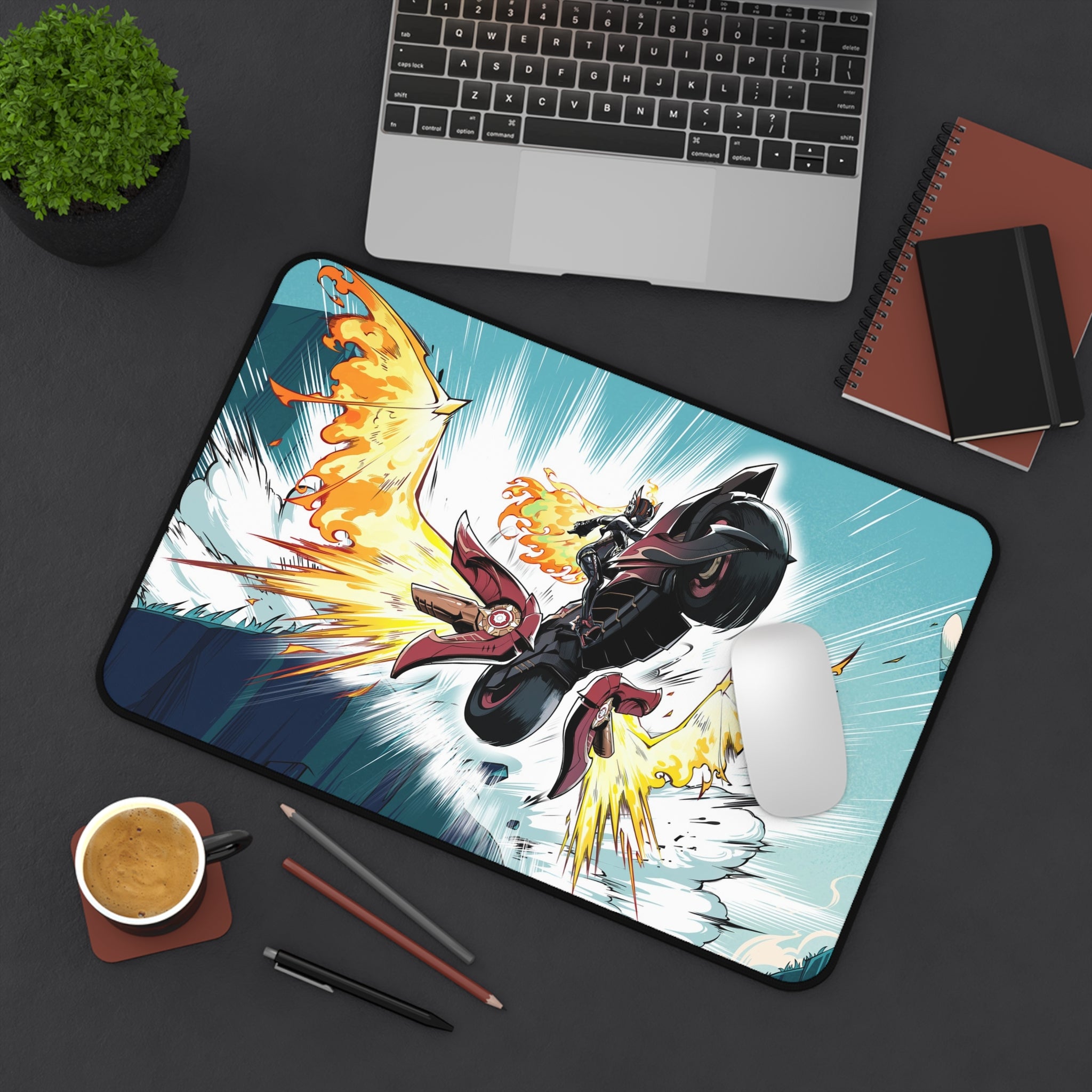 Genshin Impact Mavuika Mousepad - Desk Mat - XL Anime Gaming Pad - Waifu Extended Desk Pad - Genshin