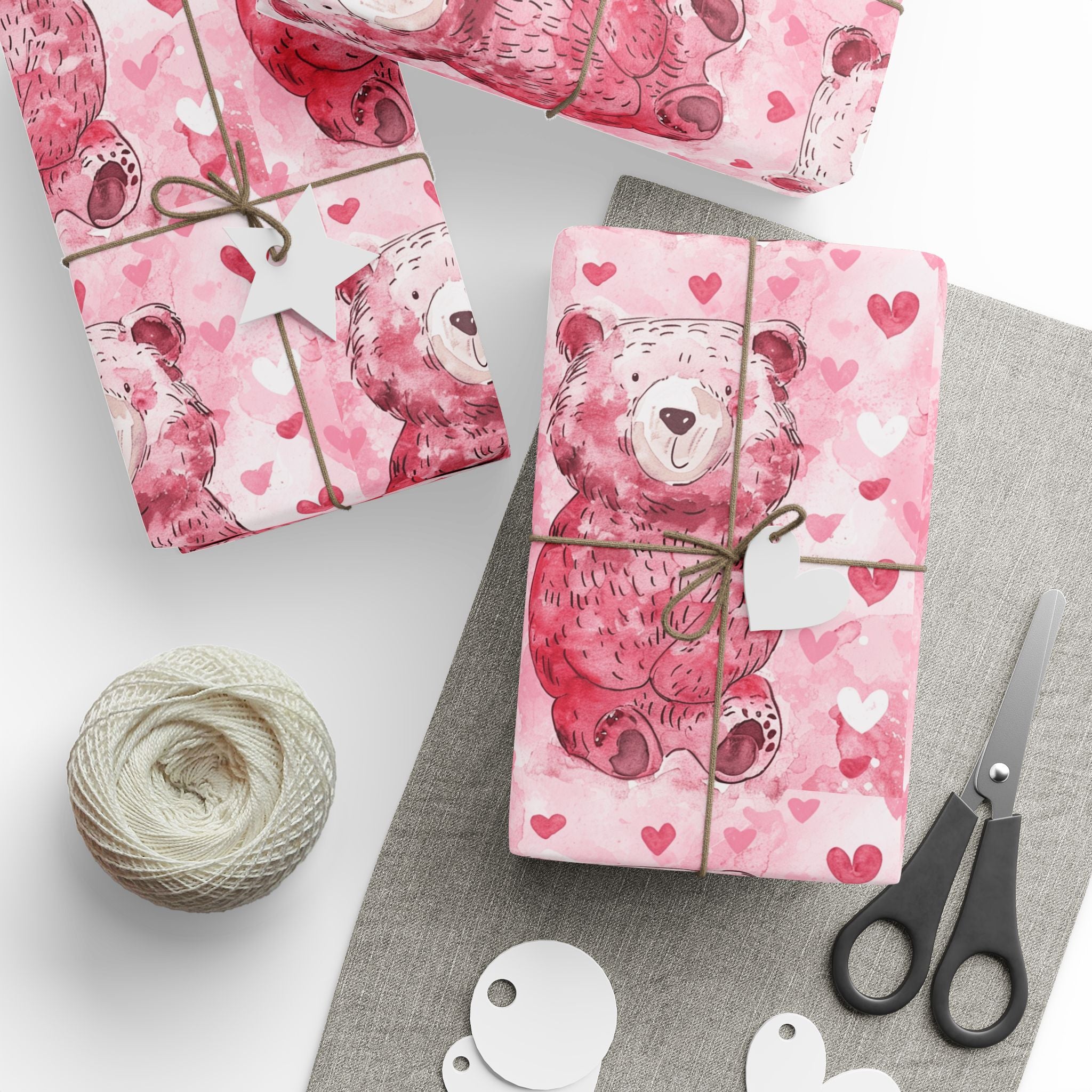 valentine-wrapping-papers-pink-teddy-bear-v-day-gift-wrap-holiday-present-accessories-love-theme-packaging-romantic-giftwrap