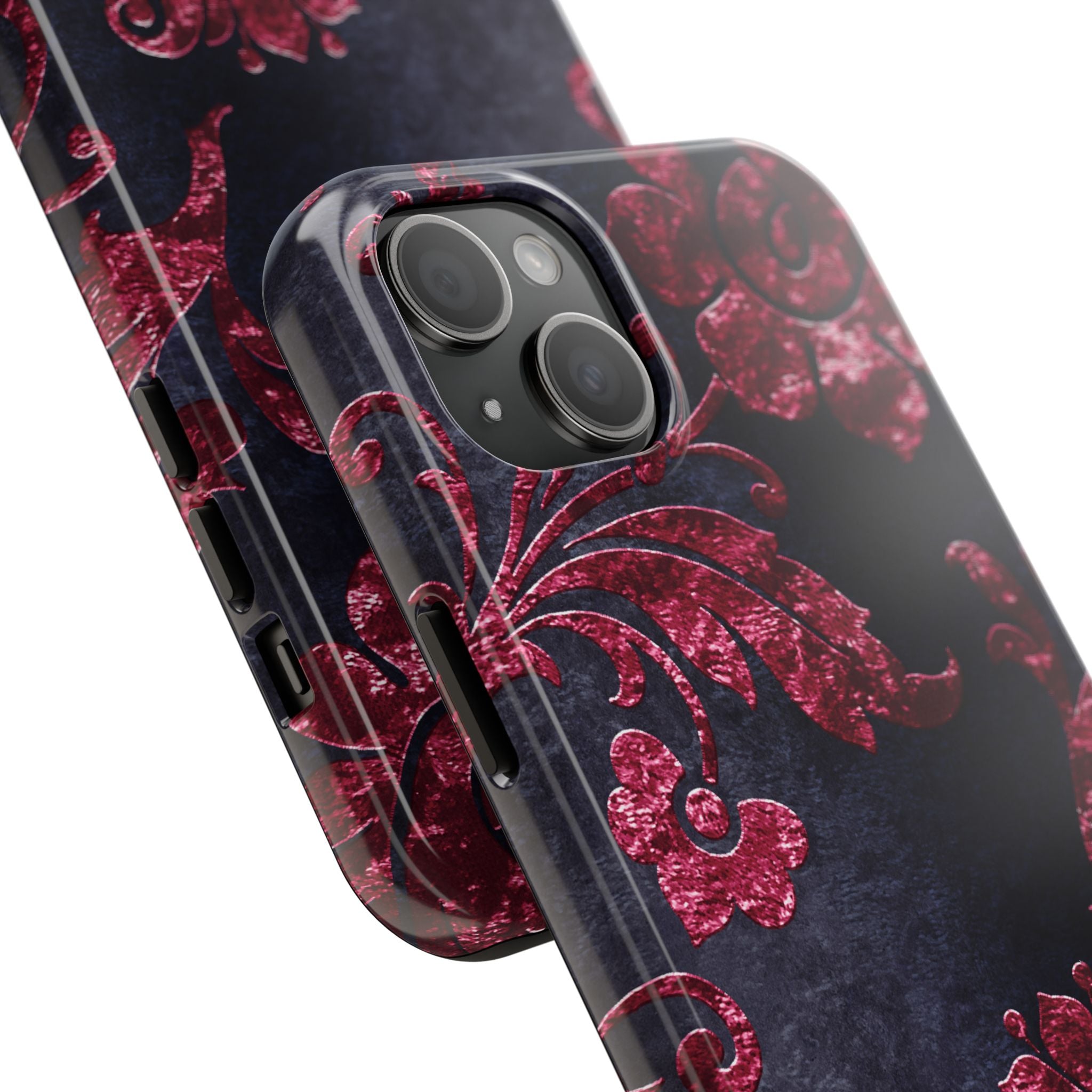 embossed-burgundy-velvet-tough-iphone-case-protective-iphone-cover-heavy-duty-iphone-case-rugged-phone-case-durable-smartphon