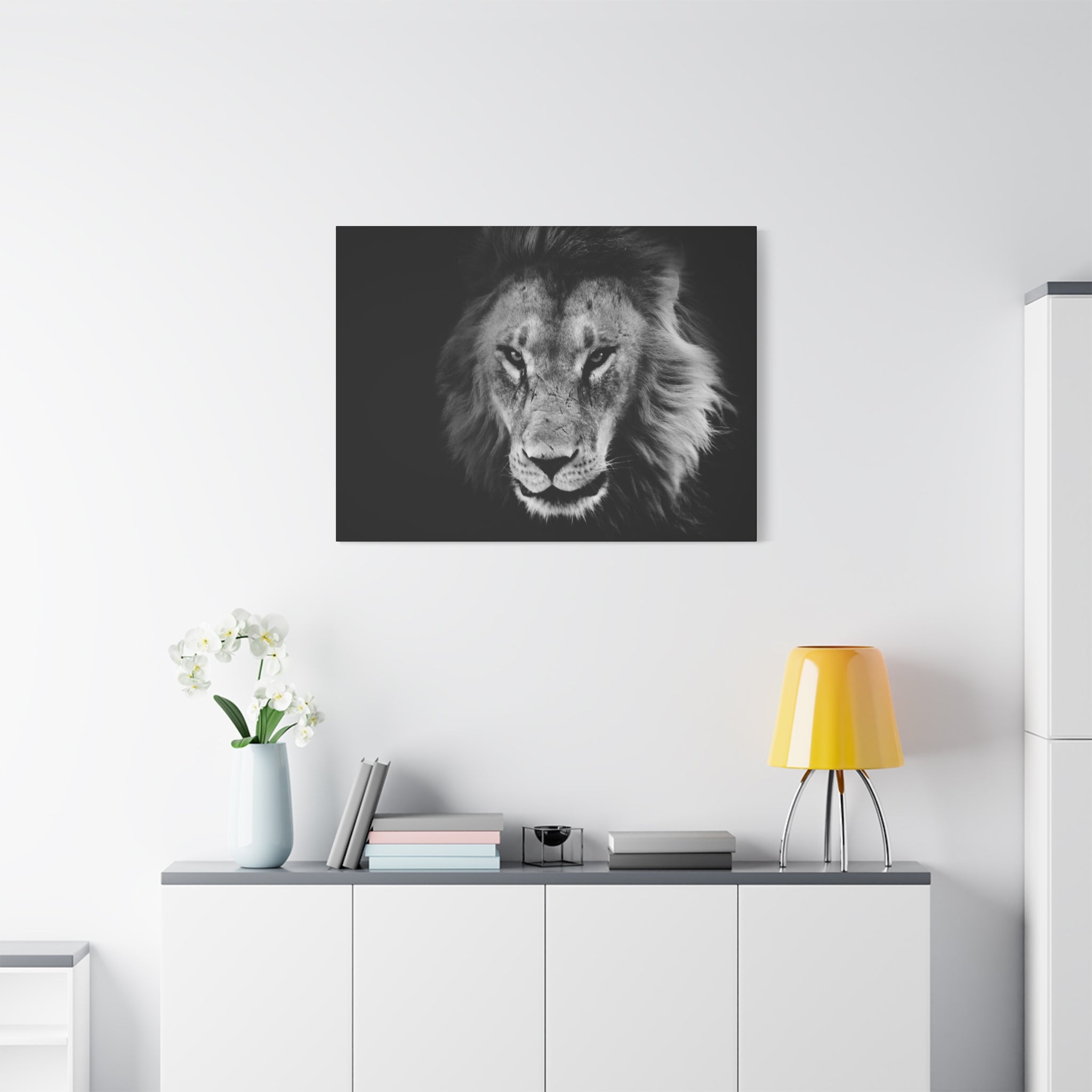 canvas-print-lion-wall-art-black-and-white-living-room-decor-matte-stretched-lion-poster-jungle-animal-art-print-wildlife-saf