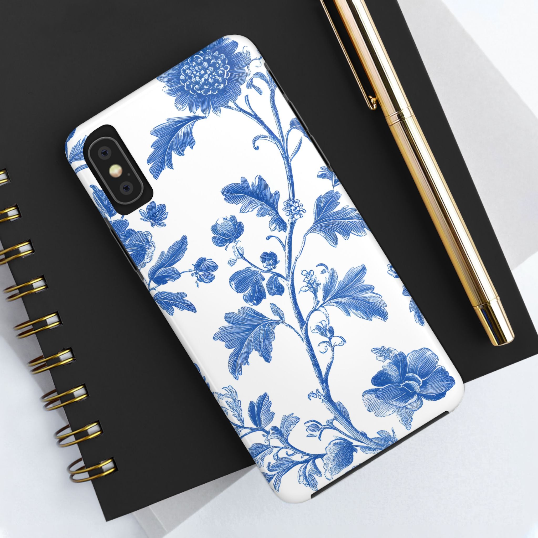 french-toile-floral-tough-iphone-case-blue-iphone-cover-protective-iphone-case-hard-shell-iphone-case-vintage-design-iphone-c