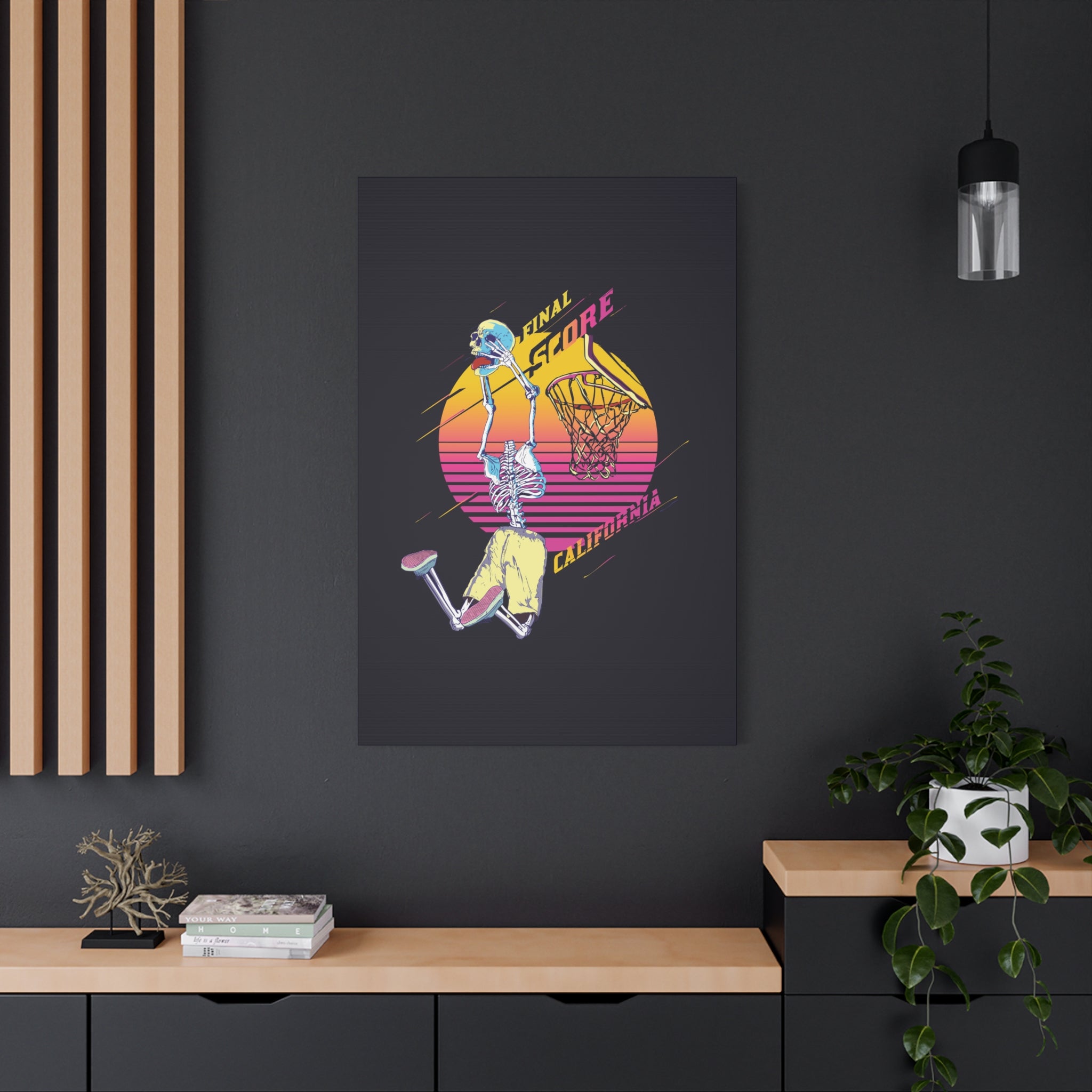 california-basketball-canvas-wall-art-basketball-prints-skull-art-retro-basketball-decor-basketball-home-wall-decor-housewarm