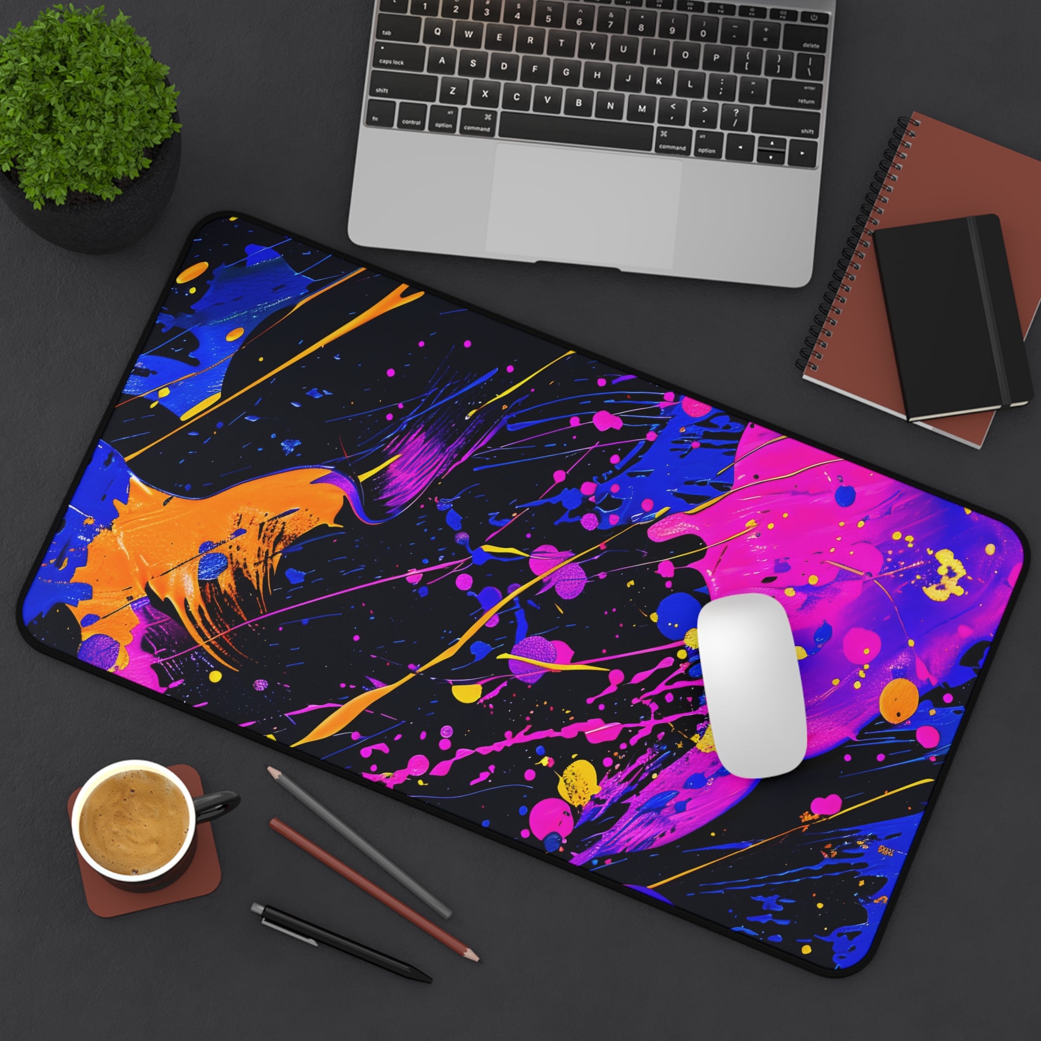 neon-abstract-paint-splatter-desk-mat-navy-pink-large-gaming-mouse-pad-colorful-work-from-home-desk-accessory-desk-blotter-1