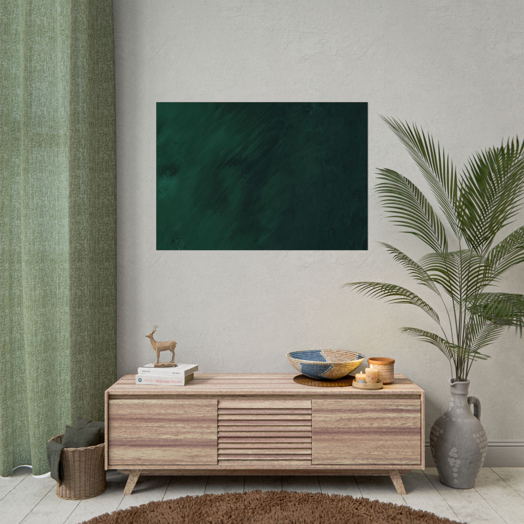 Abstract Green Poster Wall Decor- Wall Art, Home Decor, Office Decor, Green Canvas Bedroom, Modern Art, Green Print