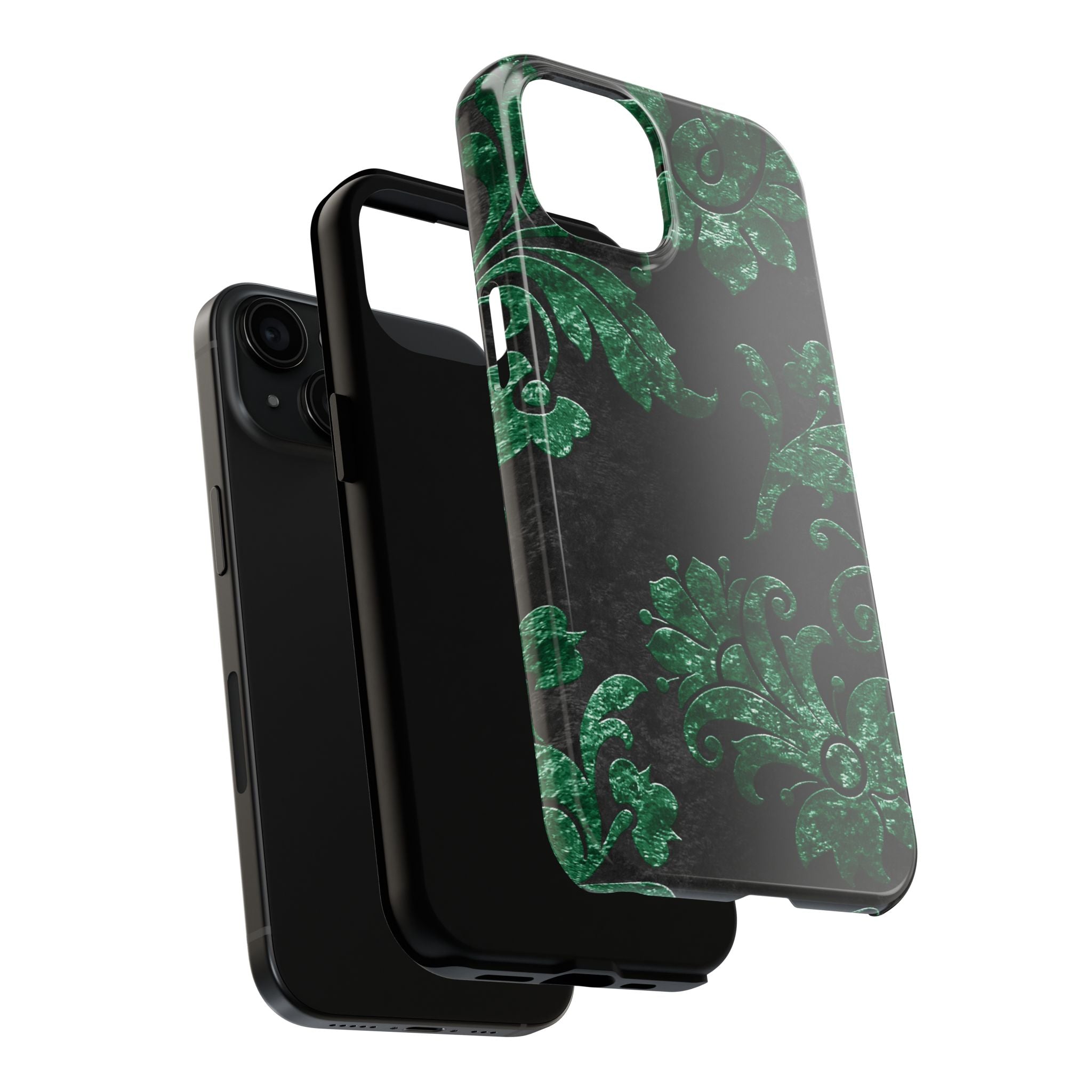 embossed-emerald-velvet-tough-iphone-case-protective-iphone-cover-heavy-duty-iphone-case-rugged-phone-case-durable-smartphone