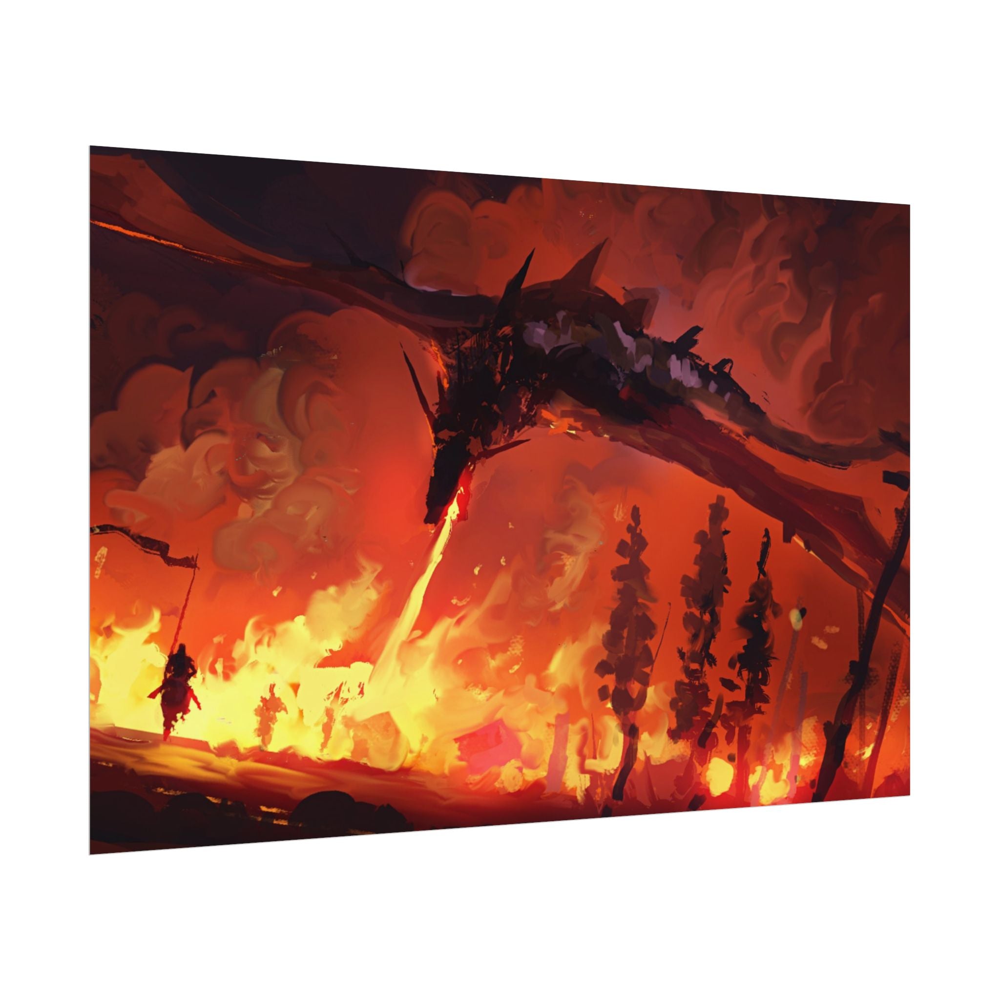 dragon-fire-rolled-poster-fantasy-art-print-mythical-creature-room-decor-dungeons-and-dragons-wall-art-magical-poster-print-m