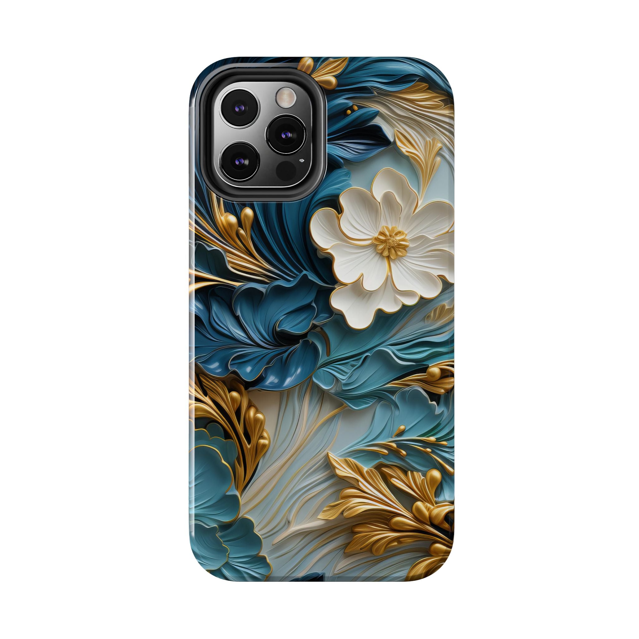 textured-art-nouveau-floral-tough-phone-case-cottagecore-iphone-case-unique-floral-phone-cover-vintage-style-iphone-case-prot
