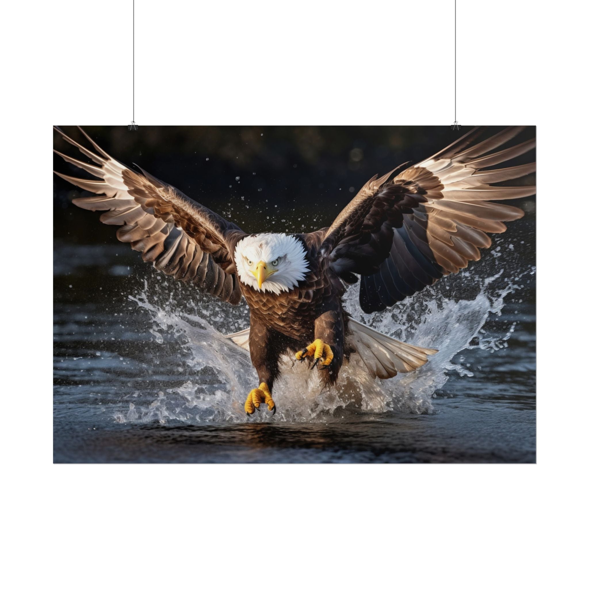 hunting-eagle-fine-art-poster-print-home-decor-wildlife-art-bird-lover-gift-living-room-decoration-eagle-decor