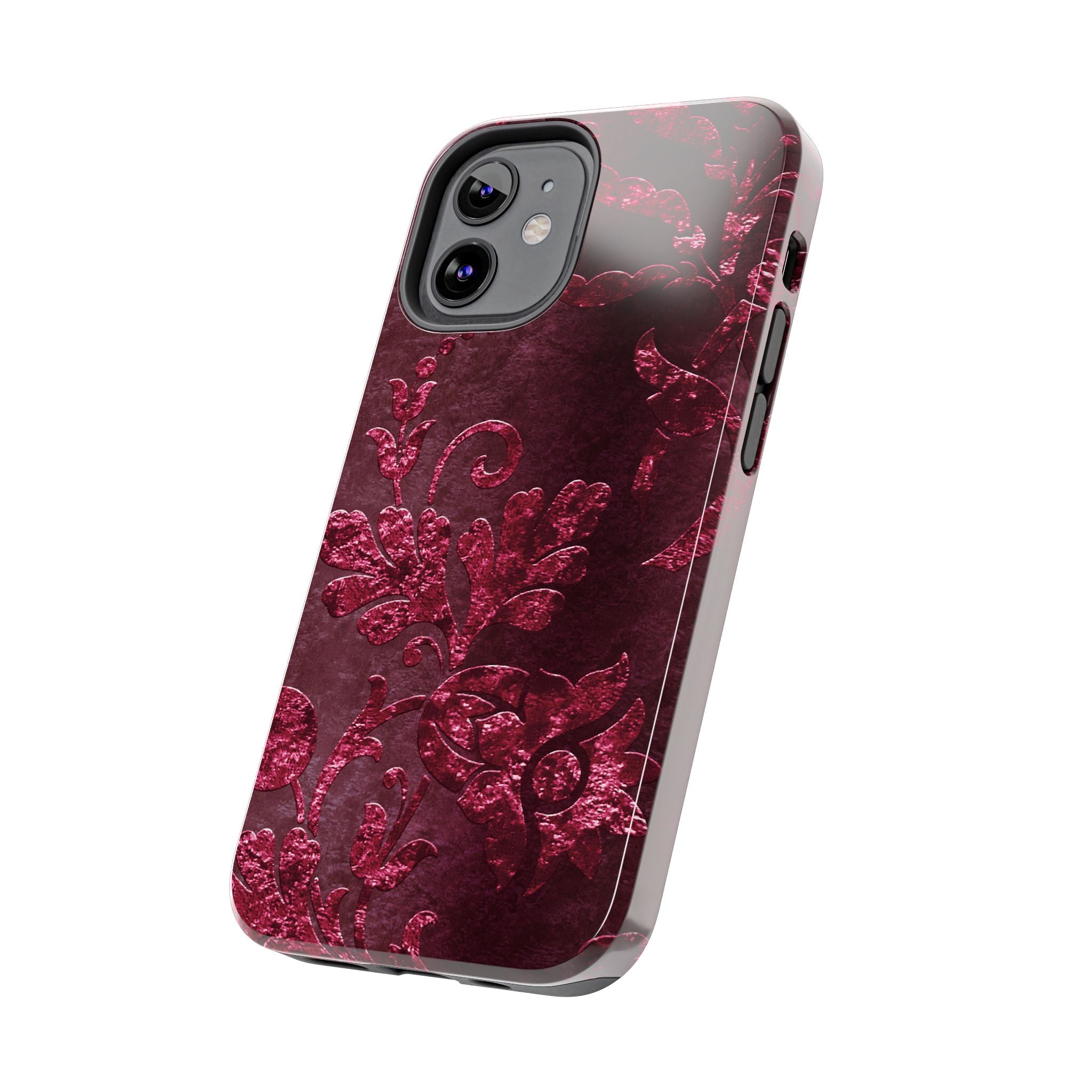 embossed-burgundy-velvet-tough-iphone-case-protective-iphone-cover-heavy-duty-iphone-case-rugged-phone-case-durable-smartphon
