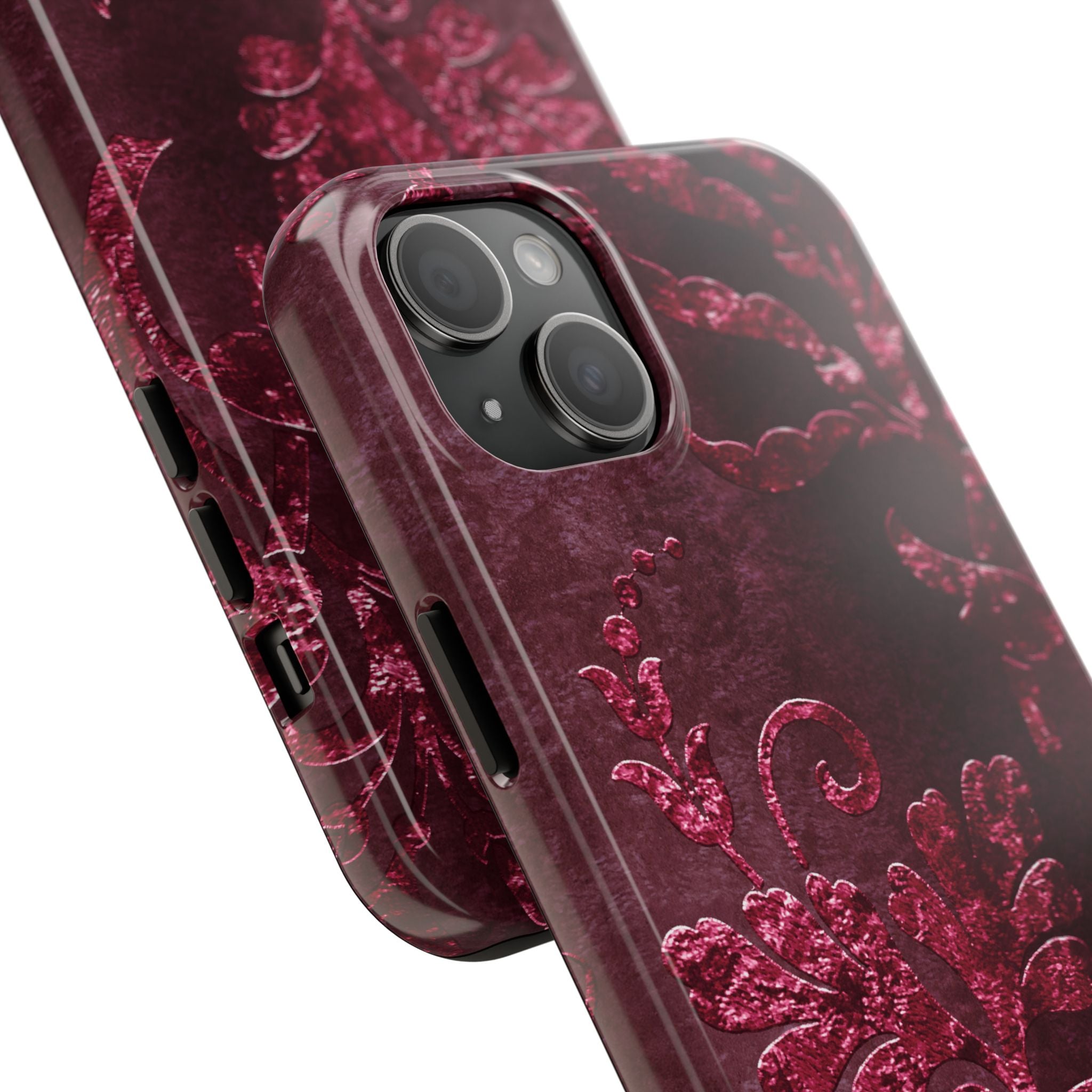 embossed-burgundy-velvet-tough-iphone-case-protective-iphone-cover-heavy-duty-iphone-case-rugged-phone-case-durable-smartphon