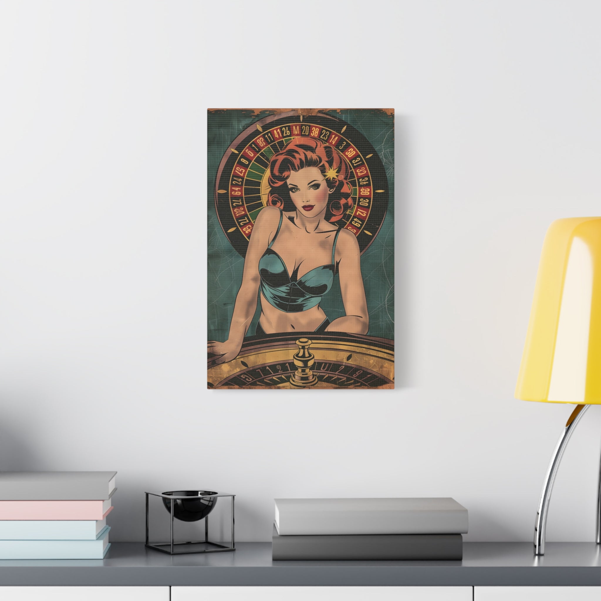 vintage-pin-up-girl-canvas-print-roulette-canvas-wall-art-retro-pinup-poster-pin-up-illustration-home-decor-wall-hanging