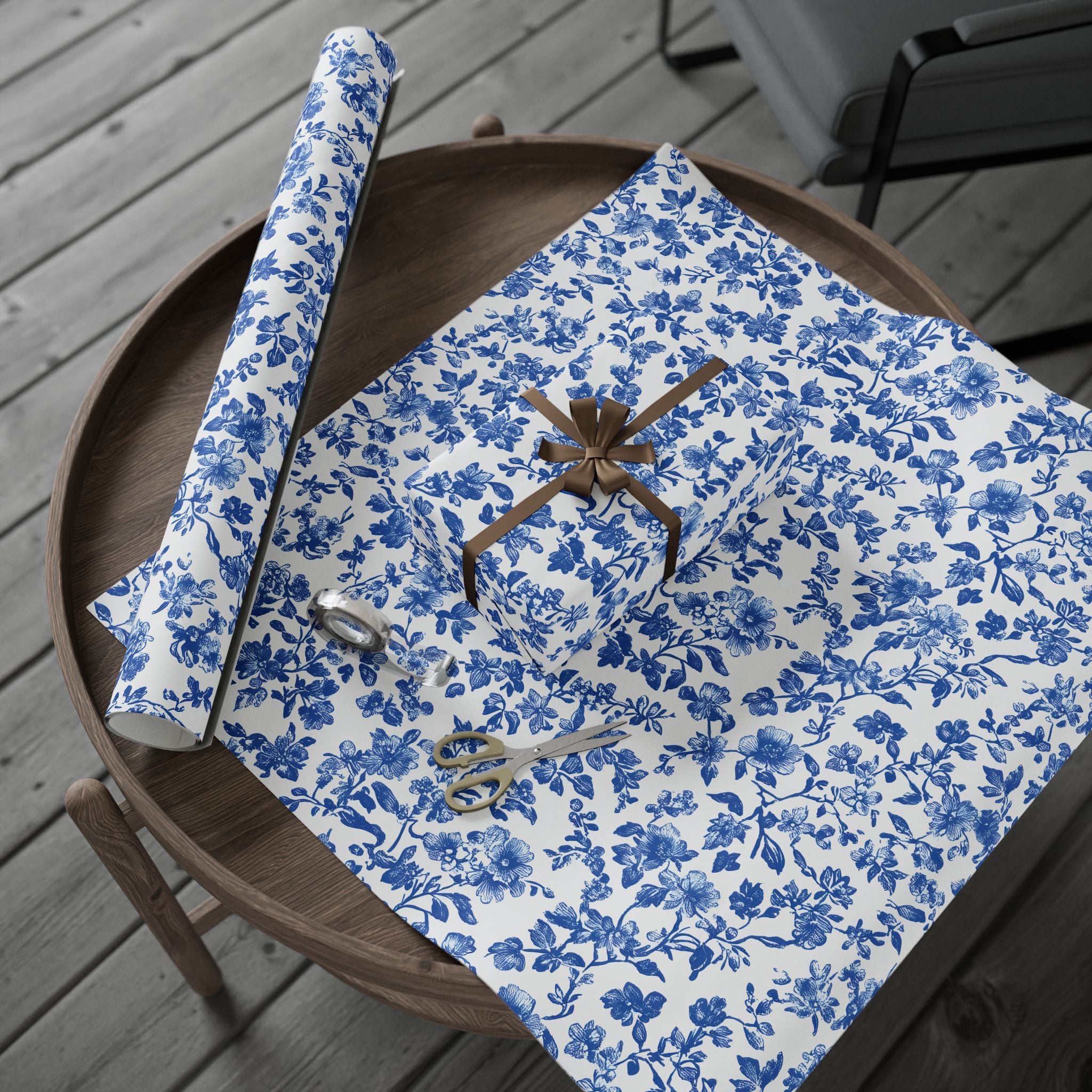 wrapping-papers-blue-french-toile-floral-elegant-gift-wrap-holiday-gift-wrap-birthday-wrapping-paper-wedding-gift-wrap-christ