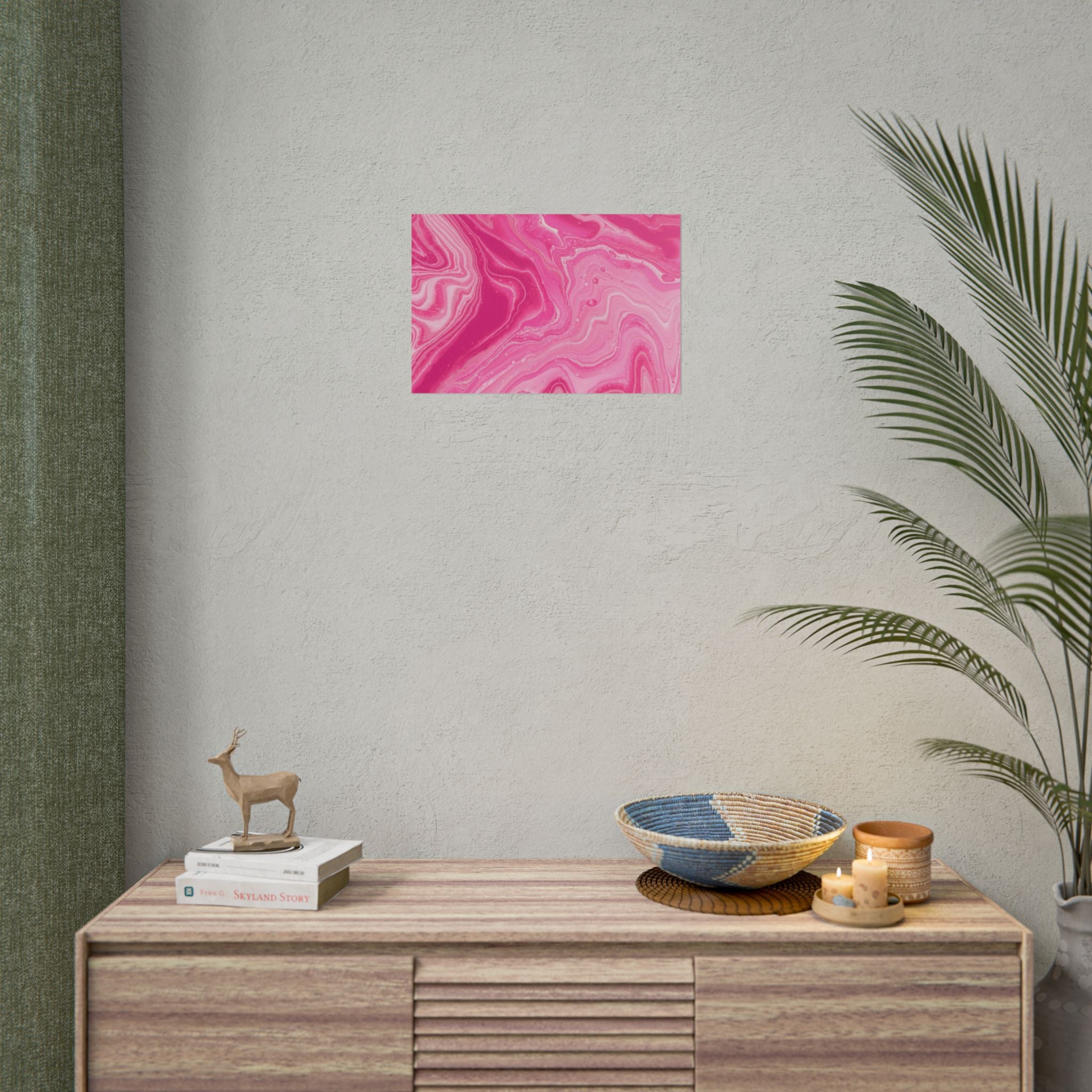 pink-wave-abstract-minimalist-poster-print-pink-decor-pink-poster-wall-art-modern-home-decor-large-wall-art-for-living-room
