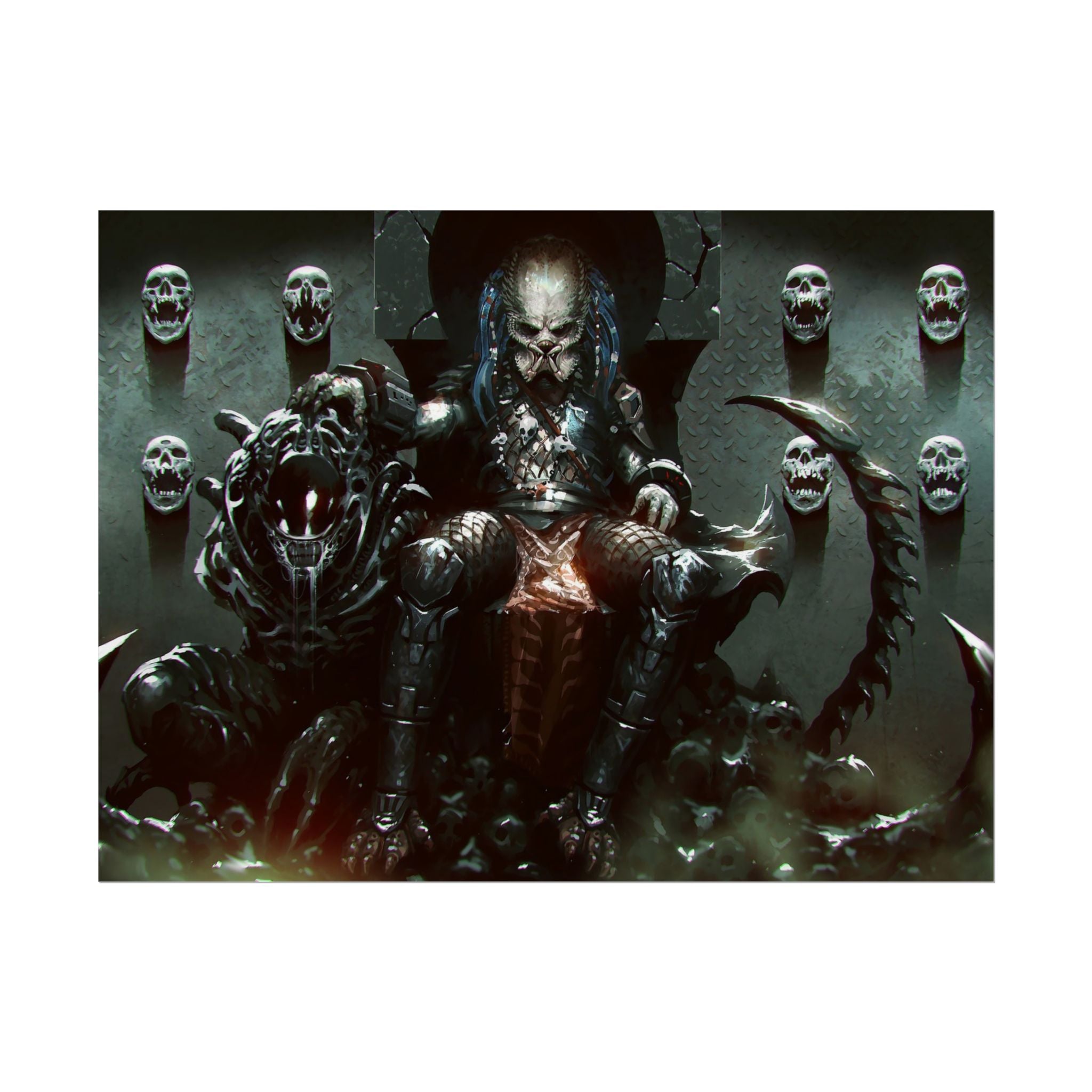 predator-alien-poster-art-xenomorph-movie-poster-print-alien-wall-art-sci-fi-home-decor-geek-wall-decor