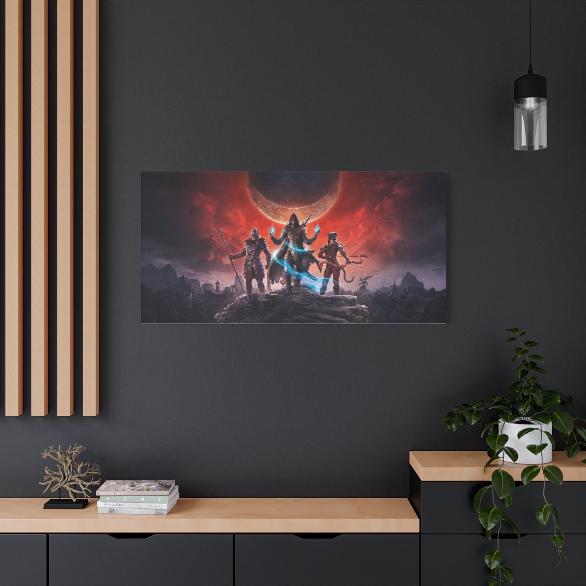 The Elder Scrolls Elsweyr, Skyrim Canvas Wall Art - Dragon Game Canvas Print Room Decor, Gaming Wall Art, Skyrim Gift