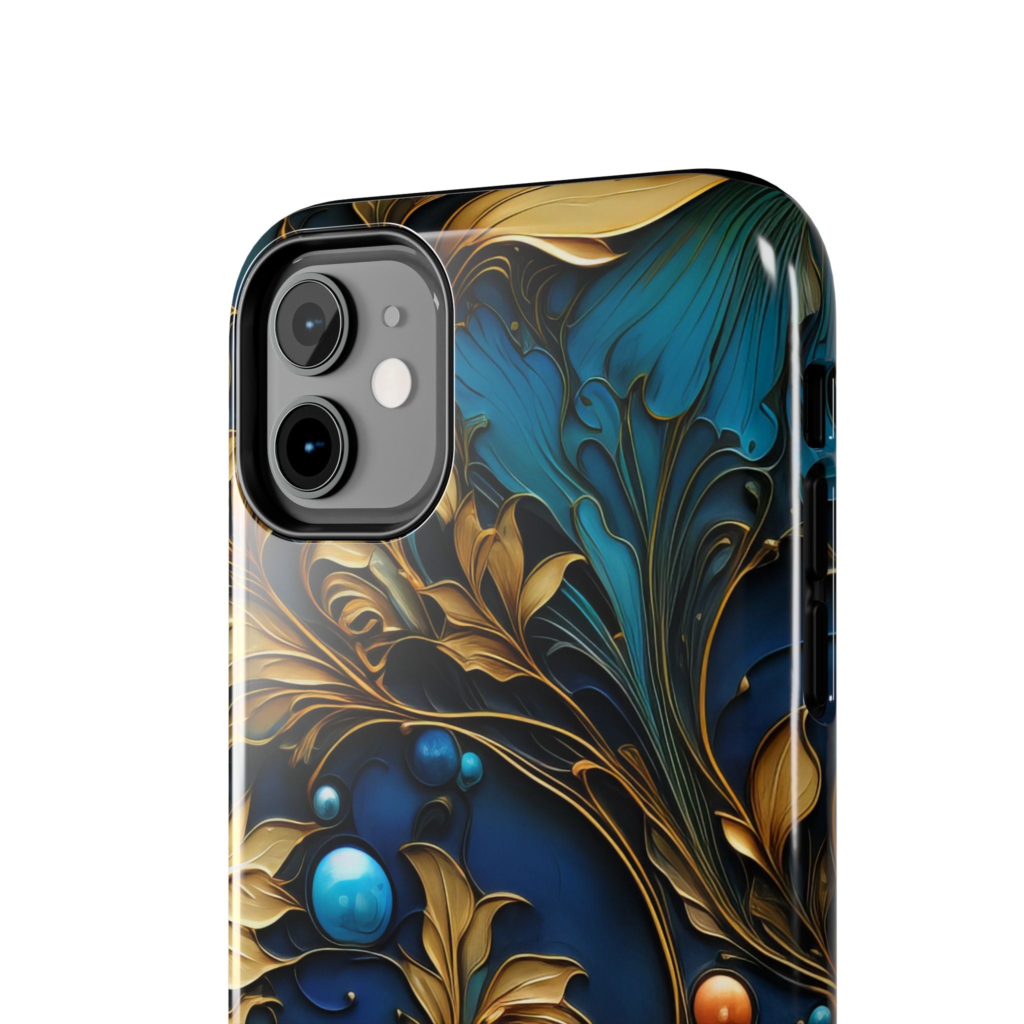 textured-art-nouveau-floral-tough-phone-case-cottagecore-iphone-case-unique-floral-phone-cover-vintage-style-iphone-case-prot