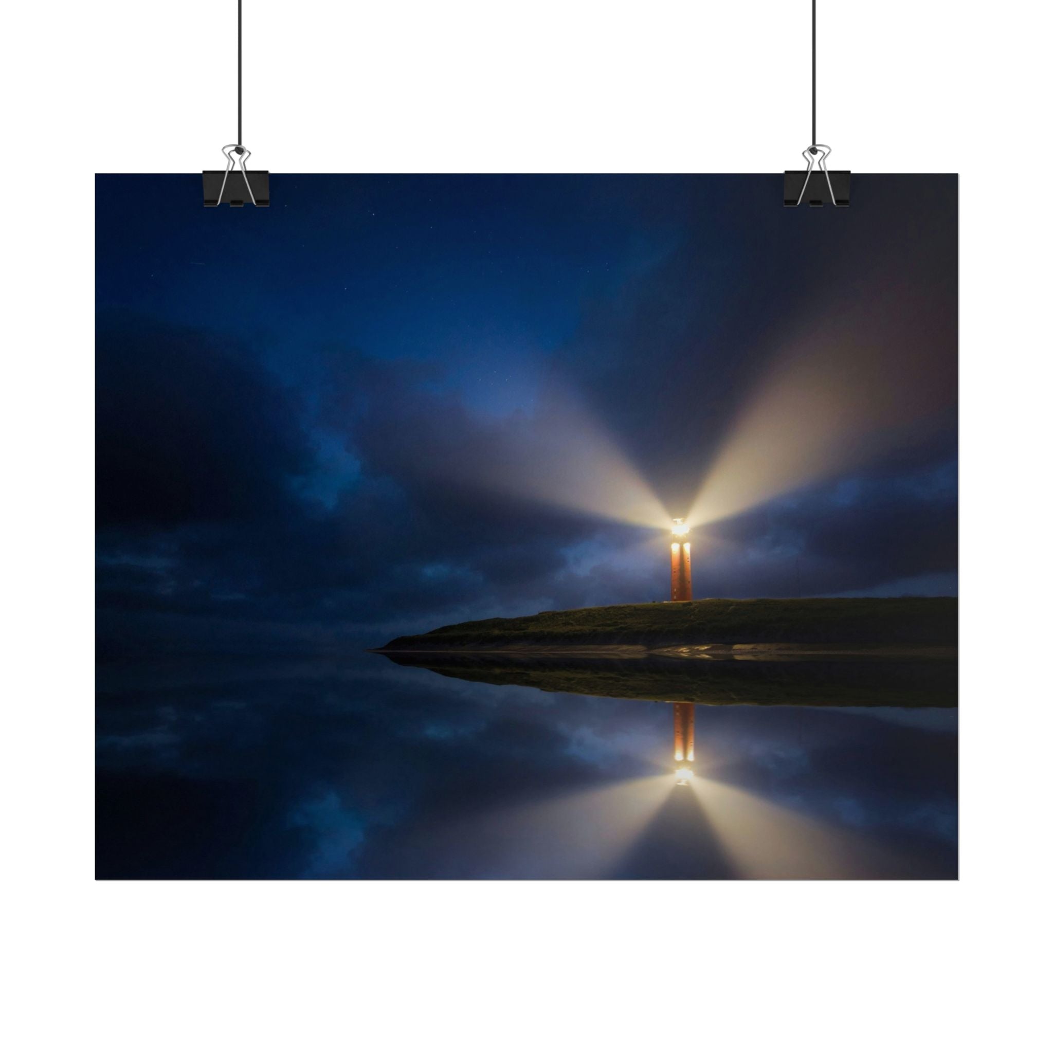 lighthouse-on-rock-poster-wall-art-coastal-wall-decor-nautical-decor-beach-house-decoration-seaside-wall