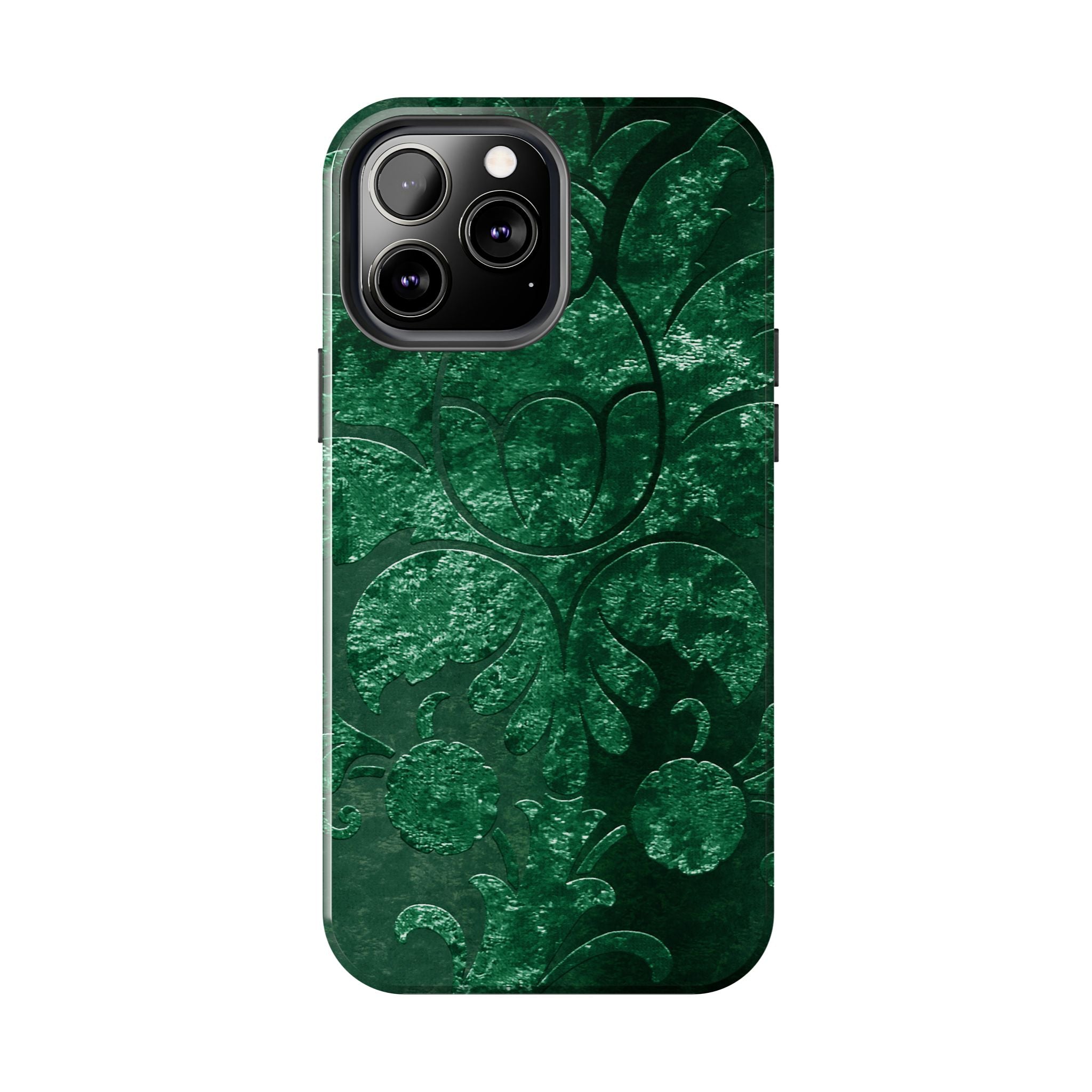 embossed-emerald-velvet-tough-iphone-case-protective-iphone-cover-heavy-duty-iphone-case-rugged-phone-case-durable-smartphone