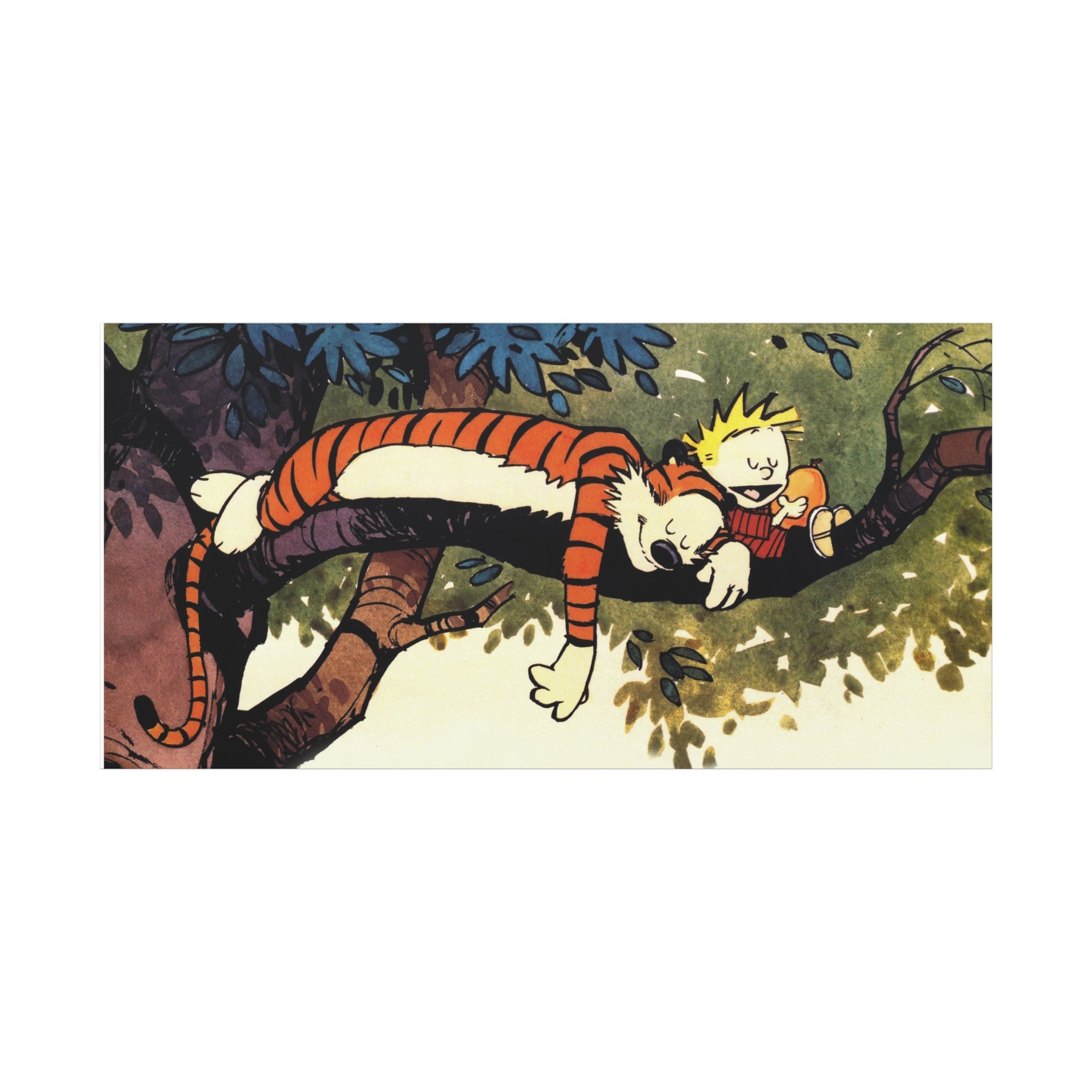 Calvin and Hobbes Canvas Wall Art - Nostalgic Comic Book Poster for Kids Room & Nursery Room Decor - Adventure Theme Print