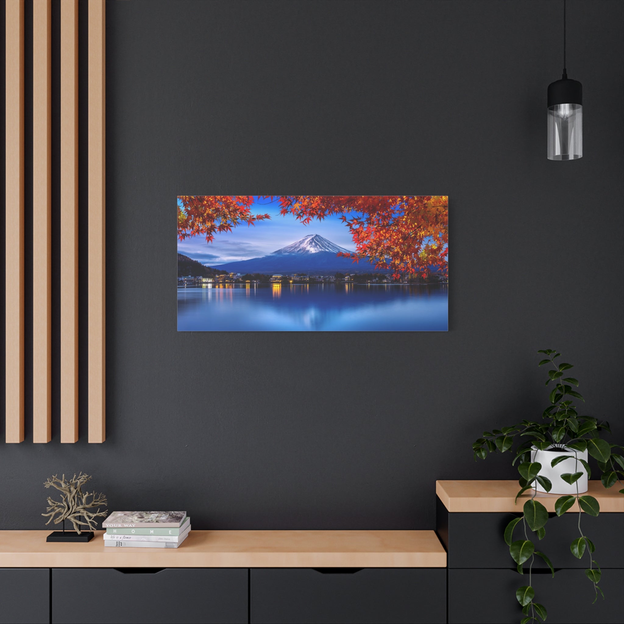 mount-fuji-canvas-wall-art-japan-nature-park-autumn-lake-print-matte-stretched-canvas-home-decor-gift-room-decor-japanese