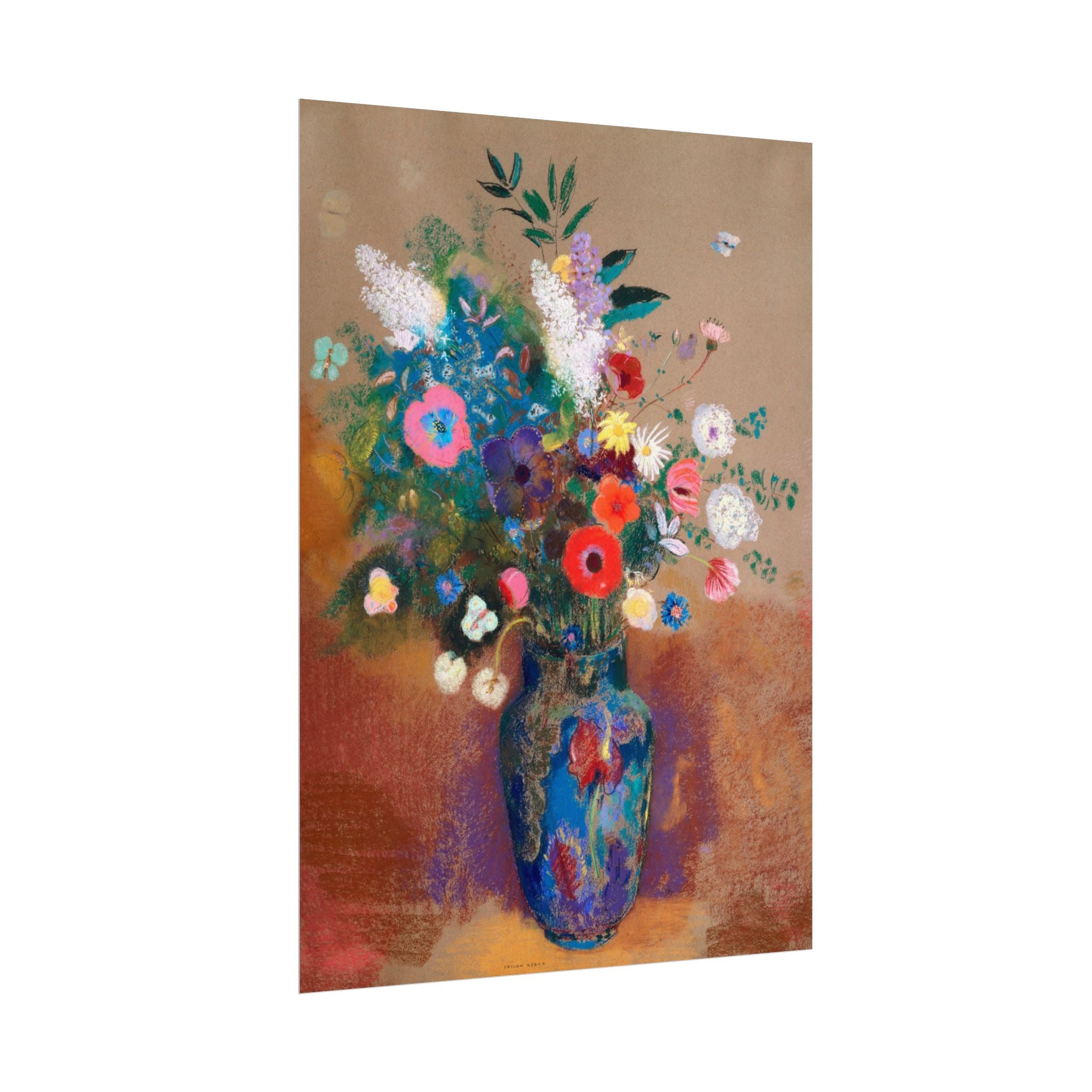 Flower Poster Print, Odilon Redon Bouquet of Flowers, Home Decor Living Room, Flower Wall Decor, Floral Poster Art, Housewarming Gift