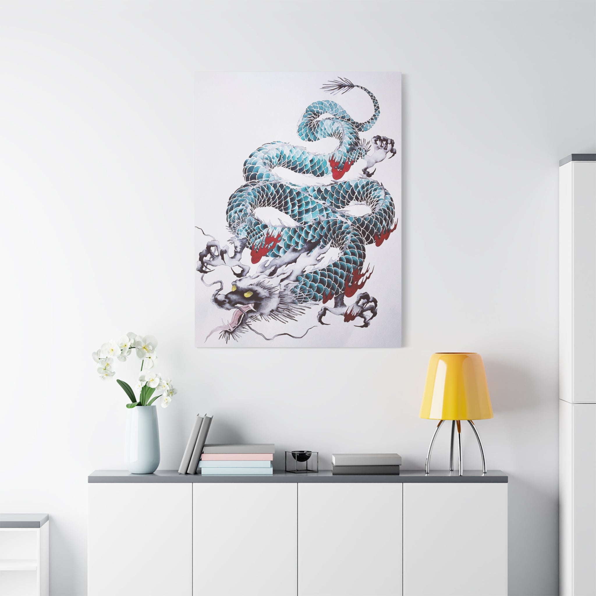 canvas-wall-art-japanese-dragon-mythology-print-matte-stretched-home-decor-asian-inspired-art-mythical-creature-artwork