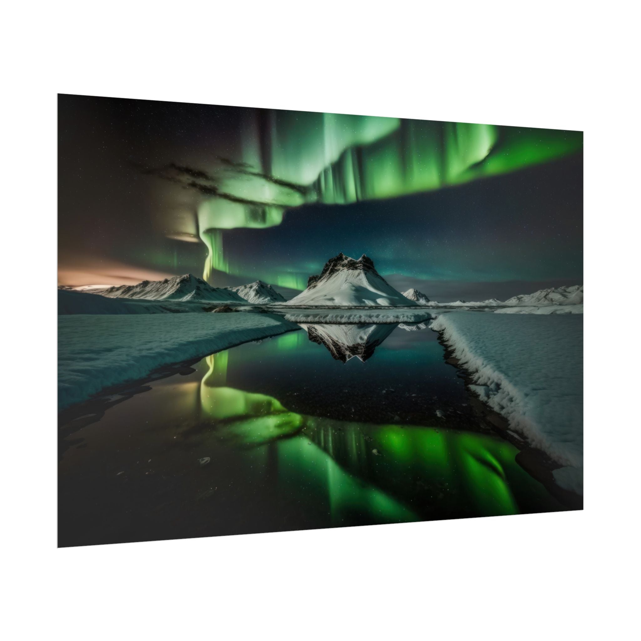 Aurora Borealis Poster Wall Art Print, Scenery Northern Lights,  Home Decor, Starry Night Photography, Housewarming Gifts