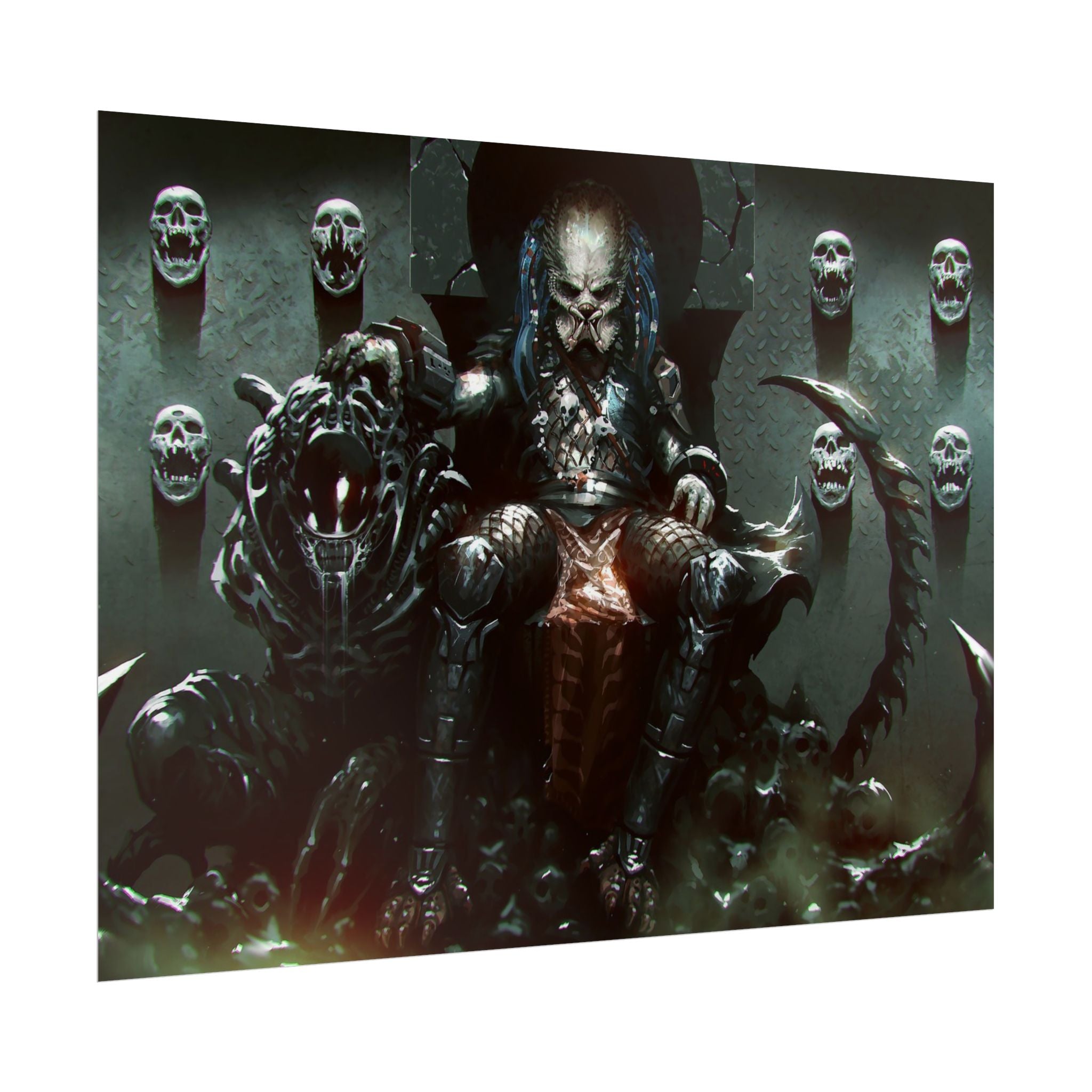 predator-alien-poster-art-xenomorph-movie-poster-print-alien-wall-art-sci-fi-home-decor-geek-wall-decor