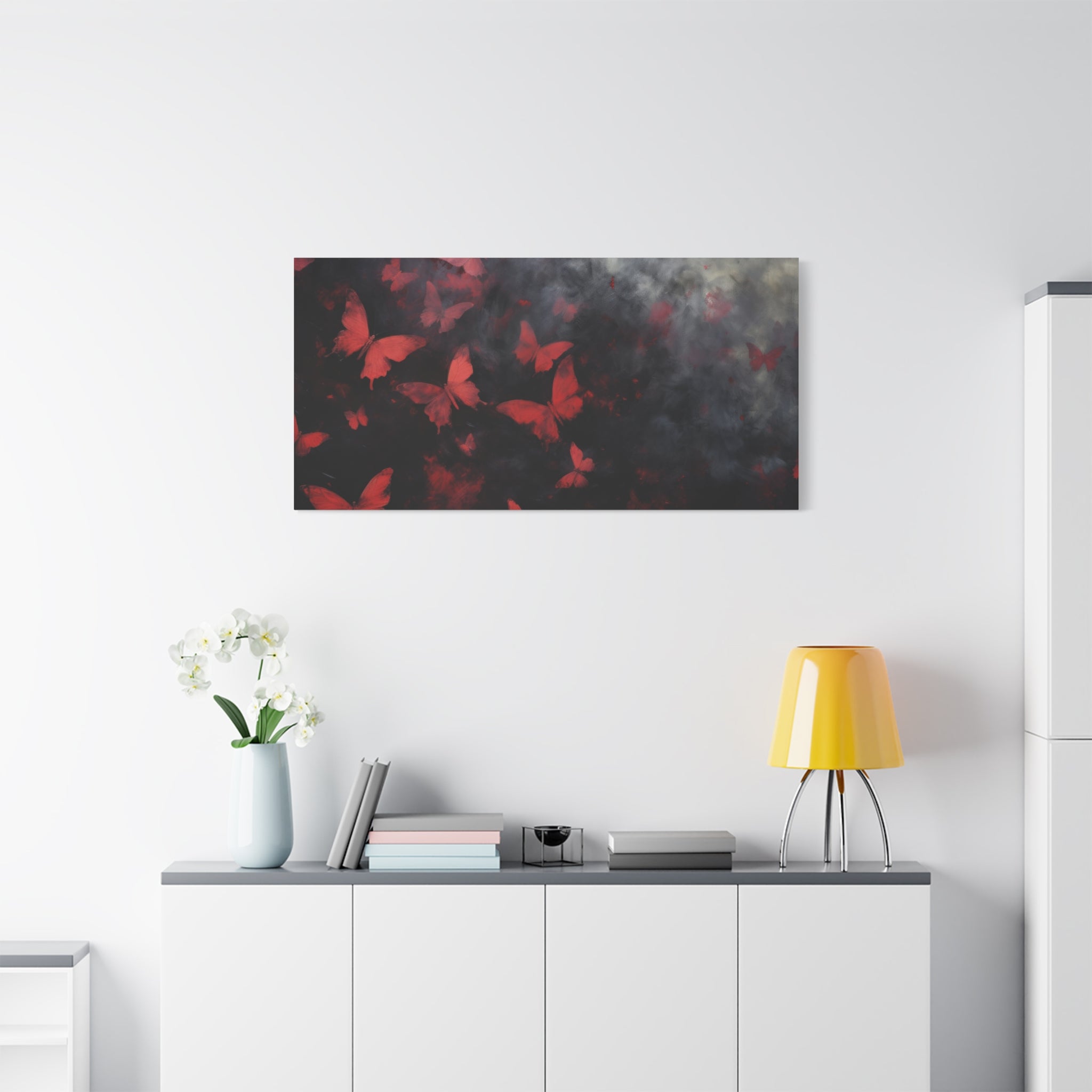 canvas-print-red-butterfly-brush-strokes-elegant-living-room-decor-housewarming-gift-canvas-wall-art-abstract-paintings