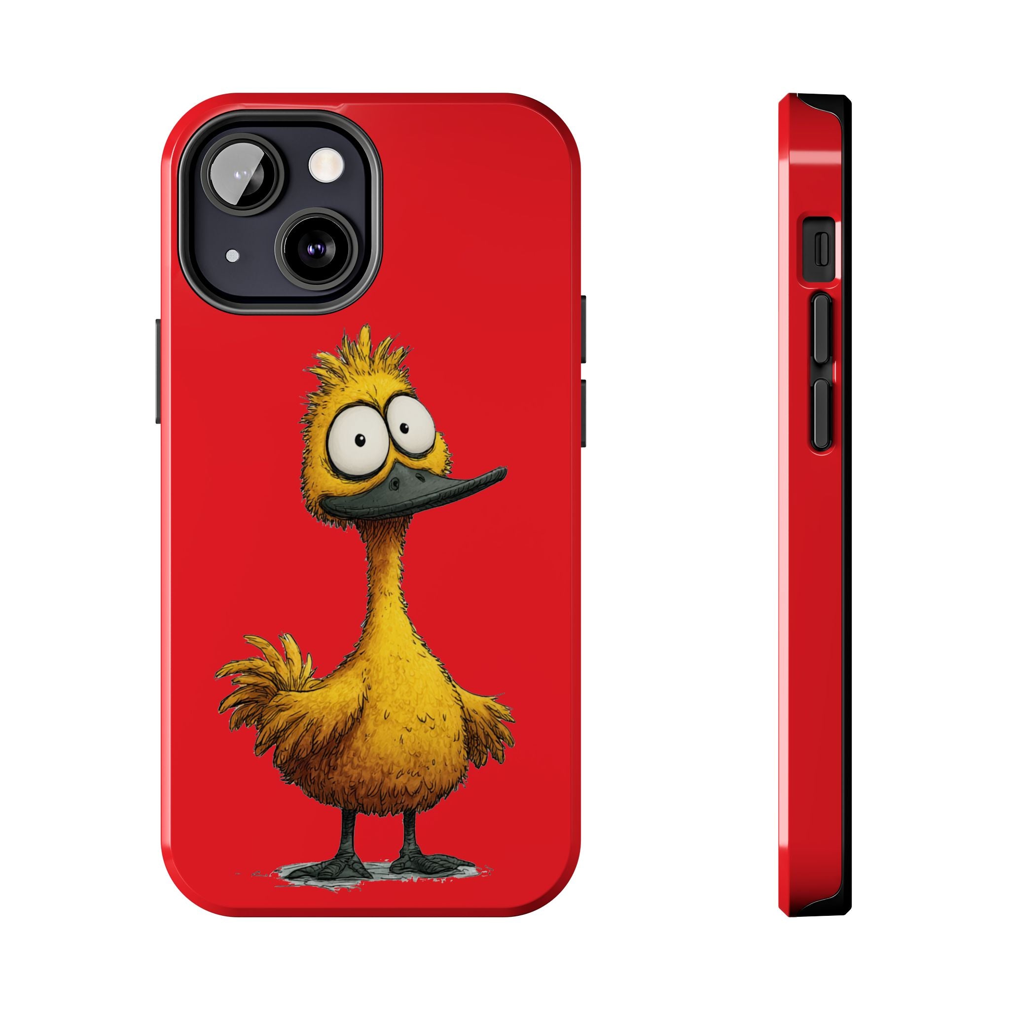 Quirky Funny Duck iPhone Tough Case - Kawaii Animal Phone Cover - Protective Phone Cover - Yellow iPhone Case