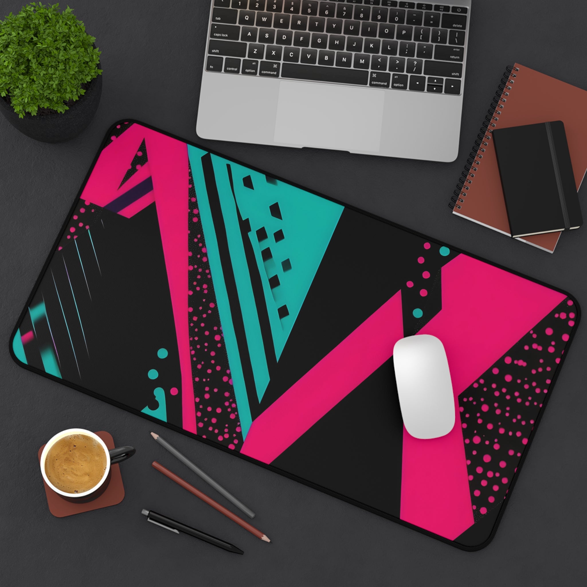 abstract-synthwave-neon-gaming-mouse-pad-for-retro-desk-decor-desk-pad-with-synthwave-design-geometric-desk-mat
