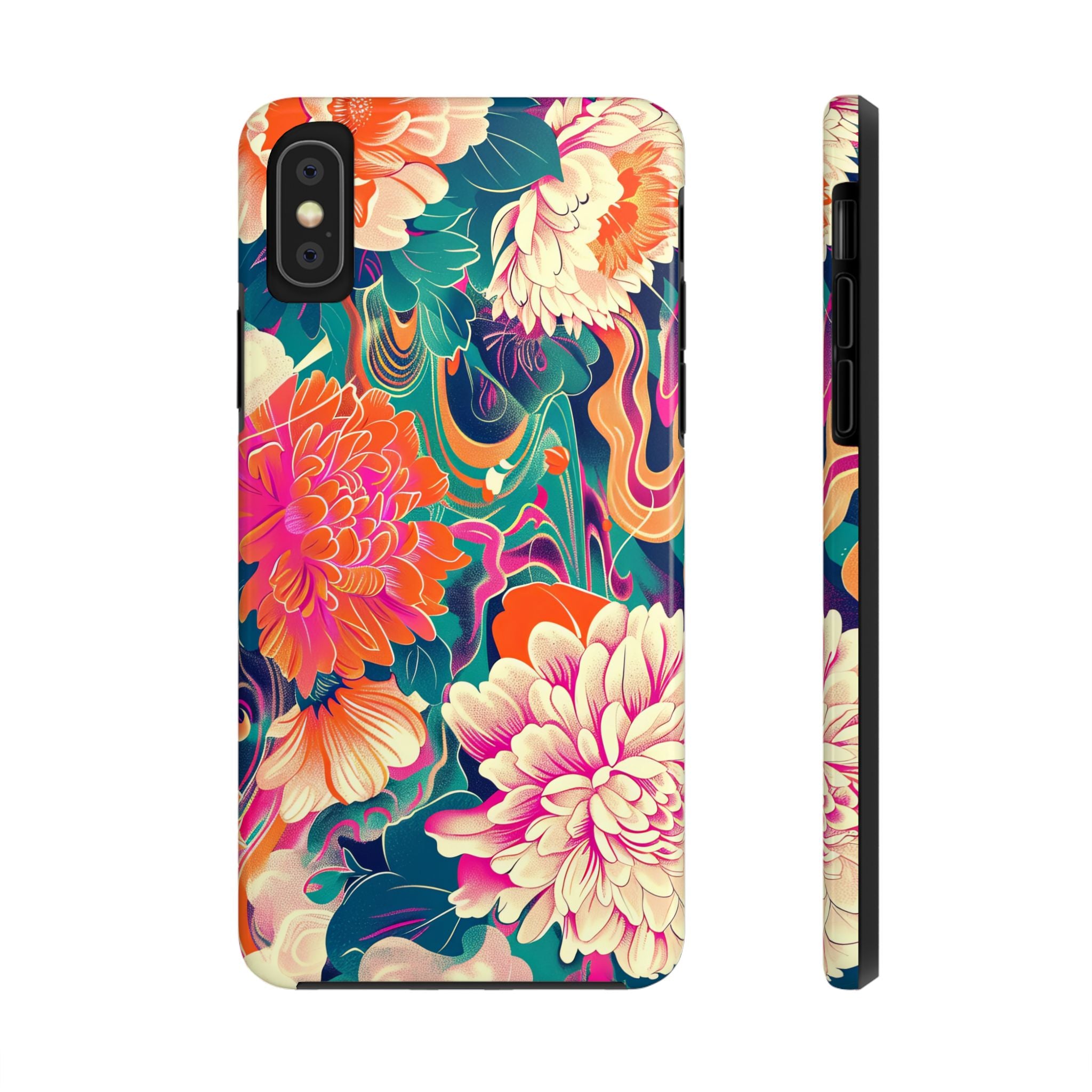iphone-tough-case-retro-japanese-flowers-floral-phone-cover-vintage-japanese-style-protective-phone-case-asian-floral-design-