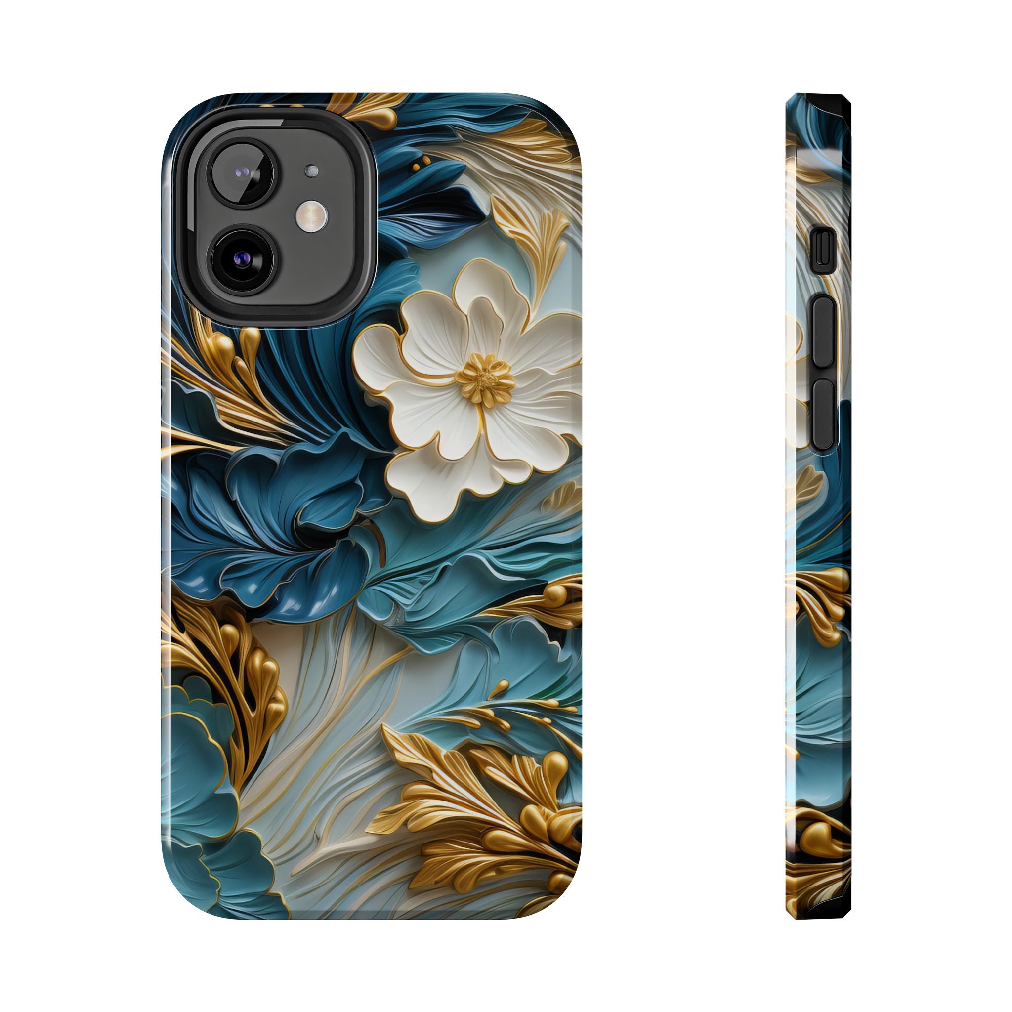 textured-art-nouveau-floral-tough-phone-case-cottagecore-iphone-case-unique-floral-phone-cover-vintage-style-iphone-case-prot