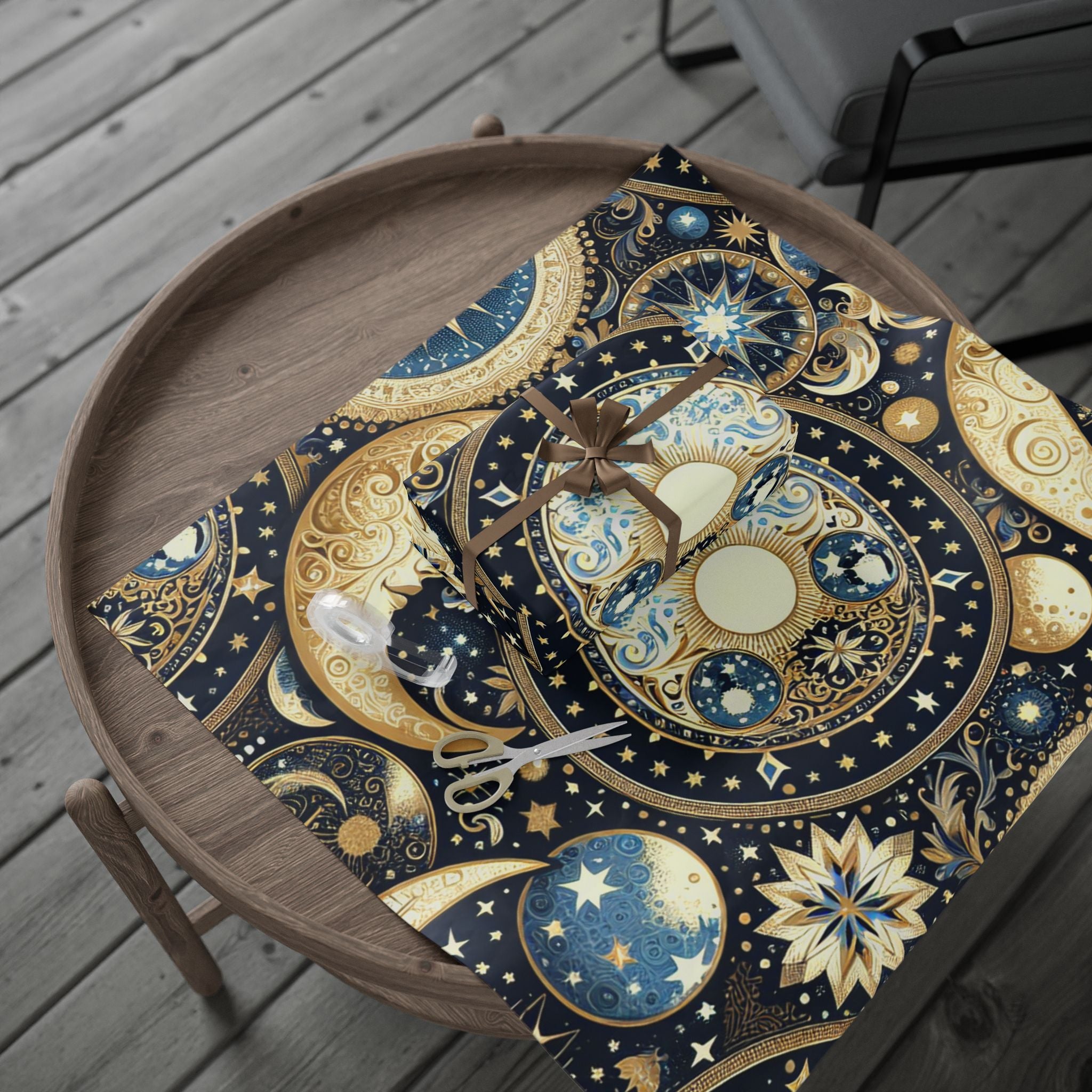 moon-and-stars-wrapping-paper-celestial-gift-wrap-night-sky-presents-space-theme-party-supplies-galaxy-gift-packaging