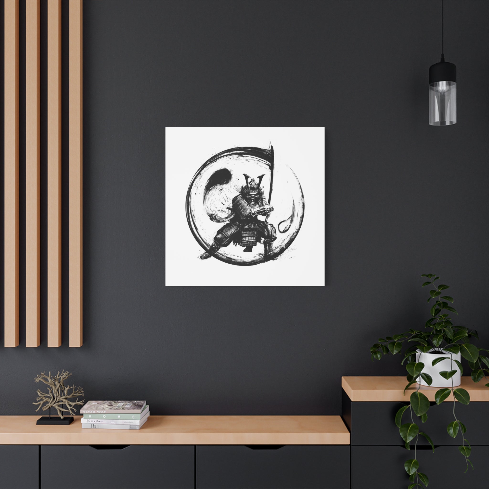 canvas-wall-art-japanese-samurai-ying-yang-katana-oni-mask-black-and-white-home-decor-zen-wall-hanging-asian-art-samurai-swor