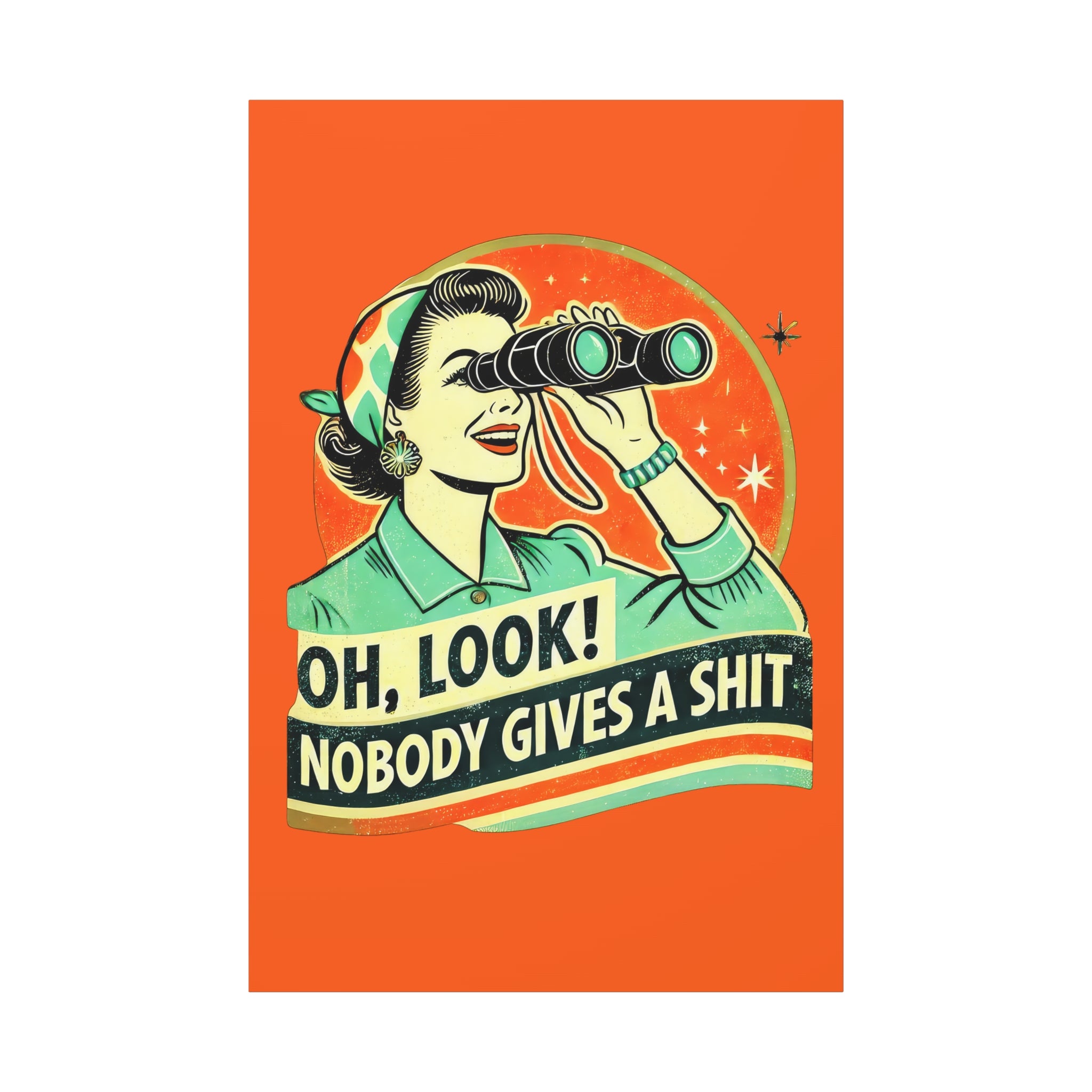 canvas-wall-art-funny-retro-woman-humorous-home-decor-matte-stretched-print-gift-for-her-vintage-style-poster-unique-wall