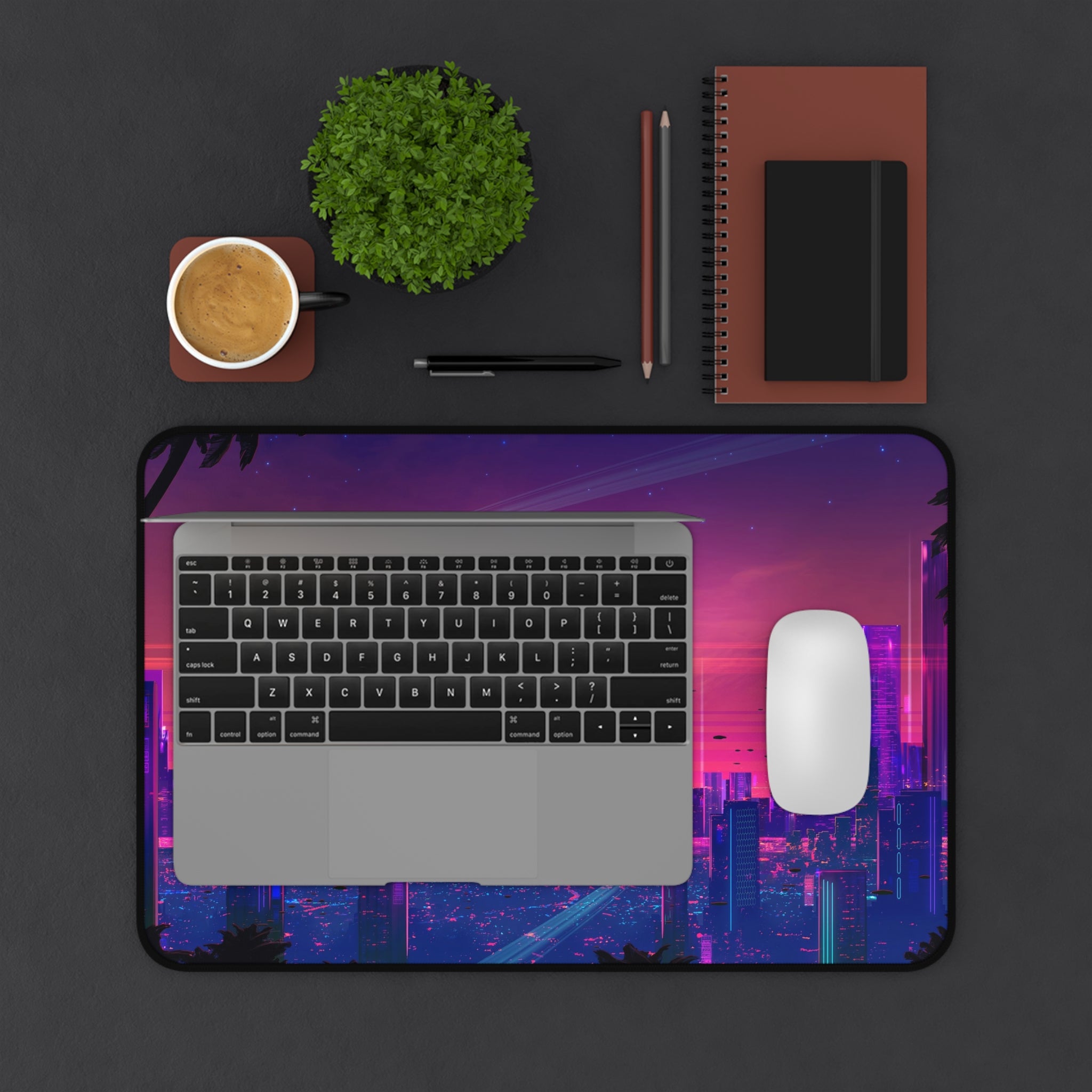 futuristic-city-sunset-vaporwave-moon-road-mouse-pad-retrowave-city-delorean-desk-mat-neon-synthwave-desk-pad