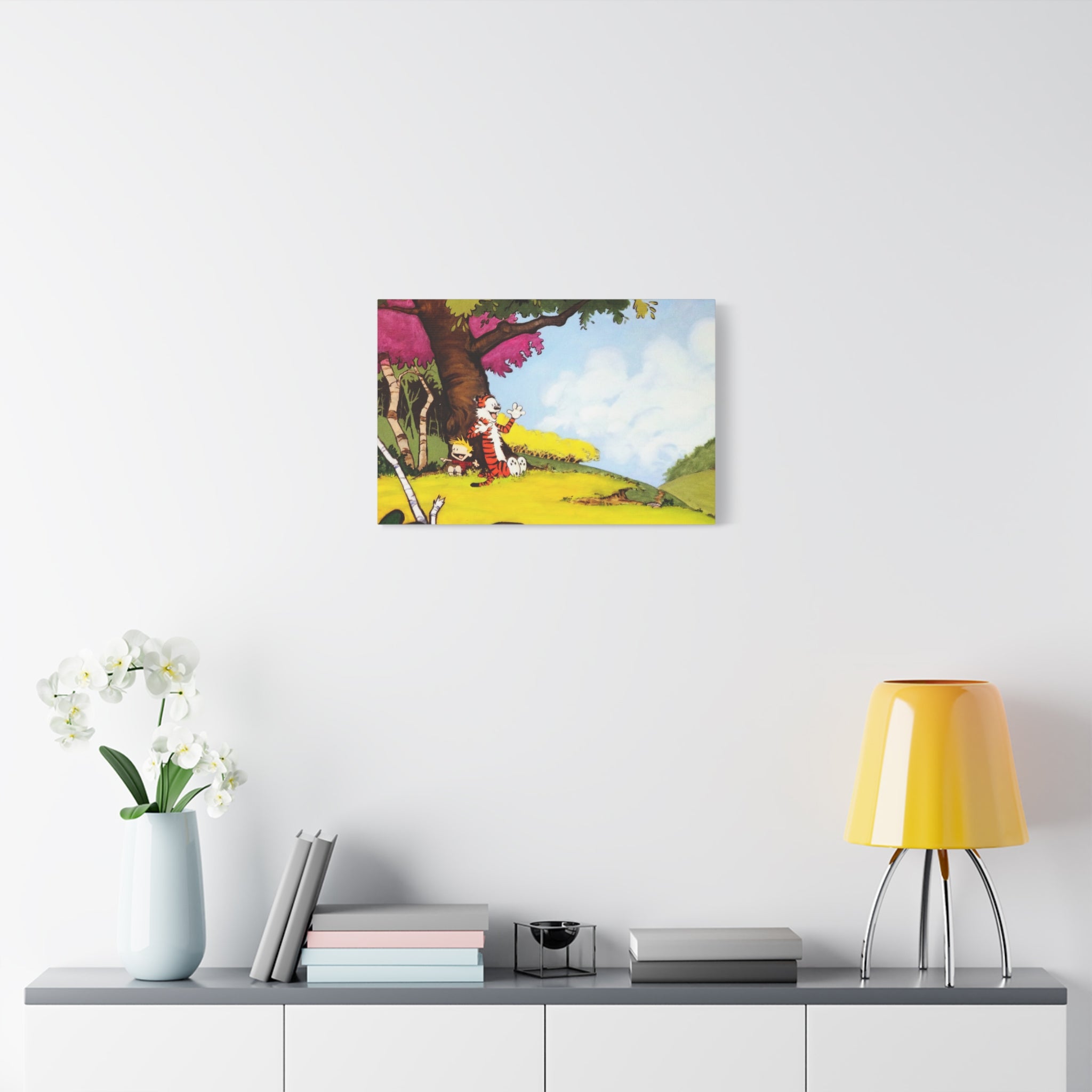 Calvin and Hobbes Canvas Wall Art - Nostalgic Comic Strip Poster for Kids Room & Nursery Room Decor - Adventure Theme Print