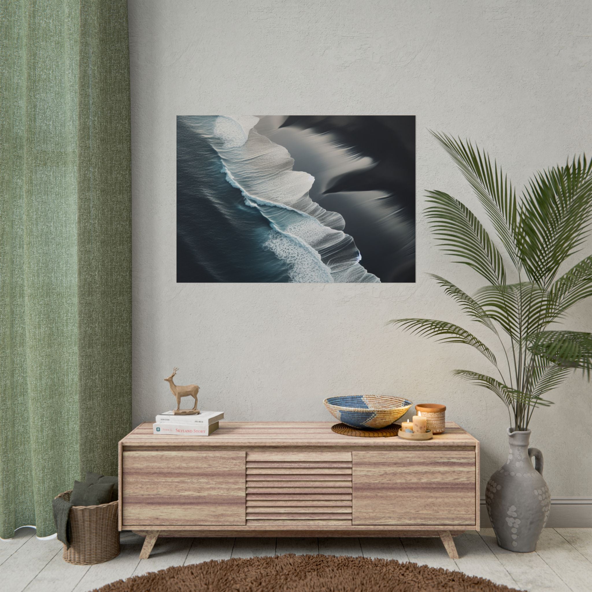 beach-wall-art-ocean-minimalist-poster-print-coastal-photography-ocean-print-sand-landscape-home-office-decoration