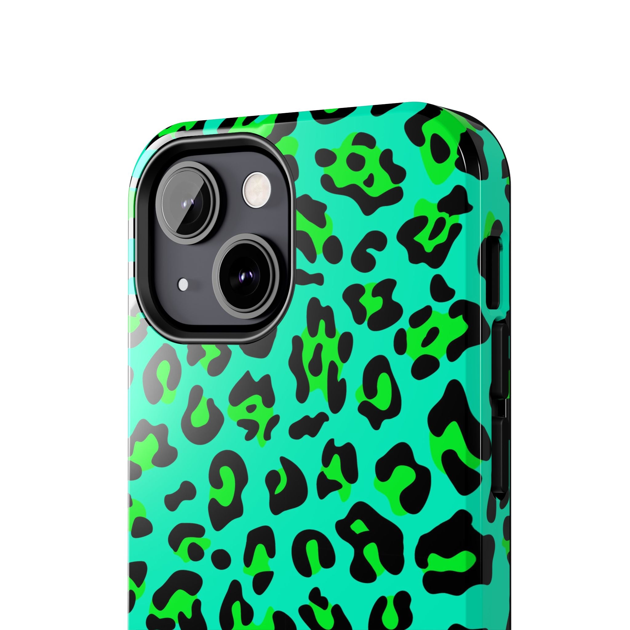 neon-green-teal-leopard-iphone-tough-case-stylish-phone-cover-protective-cellphone-case-trendy-smartphone-accessory-gift-for-