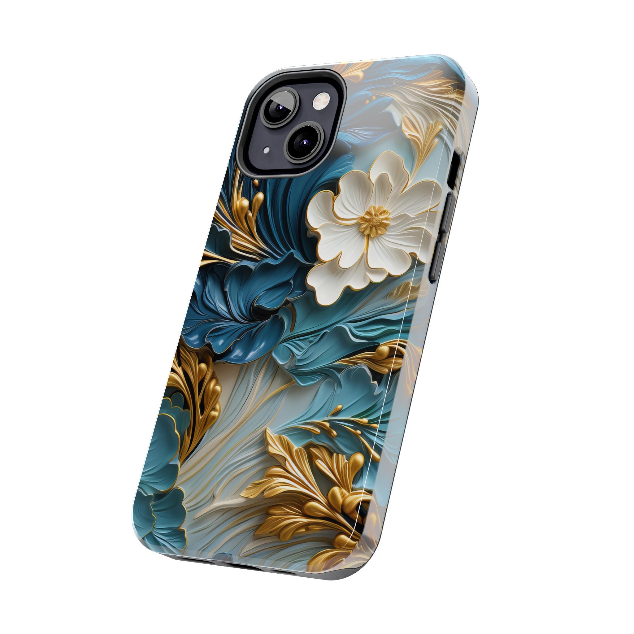 textured-art-nouveau-floral-tough-phone-case-cottagecore-iphone-case-unique-floral-phone-cover-vintage-style-iphone-case-prot