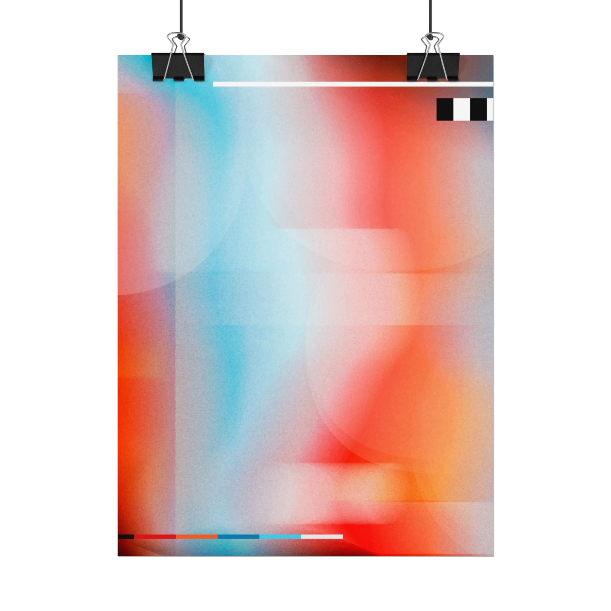 Poster Print, Abstract Orange Poster Art, Retro Colorful Home Decor, Poster Wall Art, Poster Gift, Living Room Decor, Unique Gift Idea