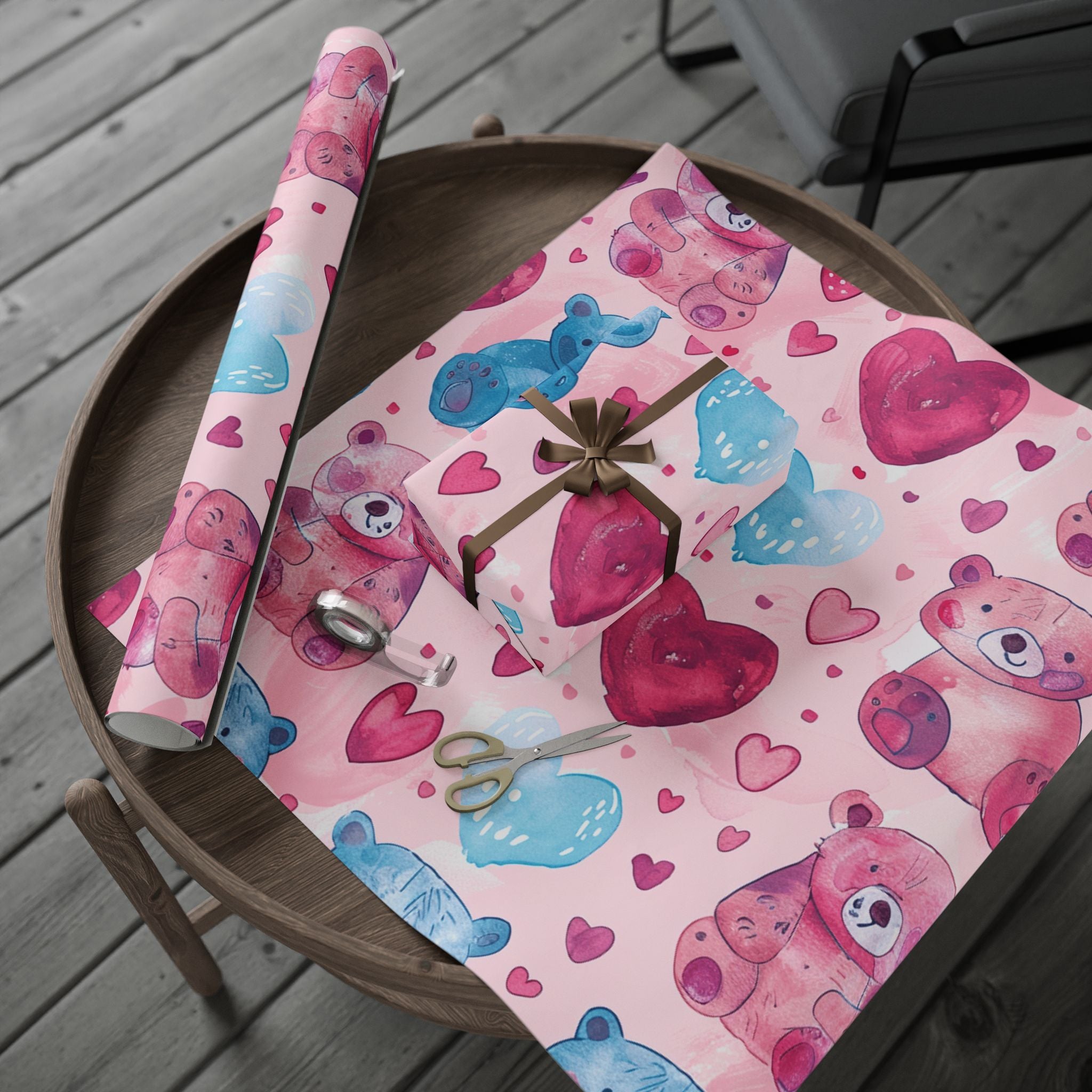 valentine-wrapping-papers-pink-teddy-bear-v-day-gift-wrap-holiday-present-accessories-love-theme-packaging-romantic-giftwrap-