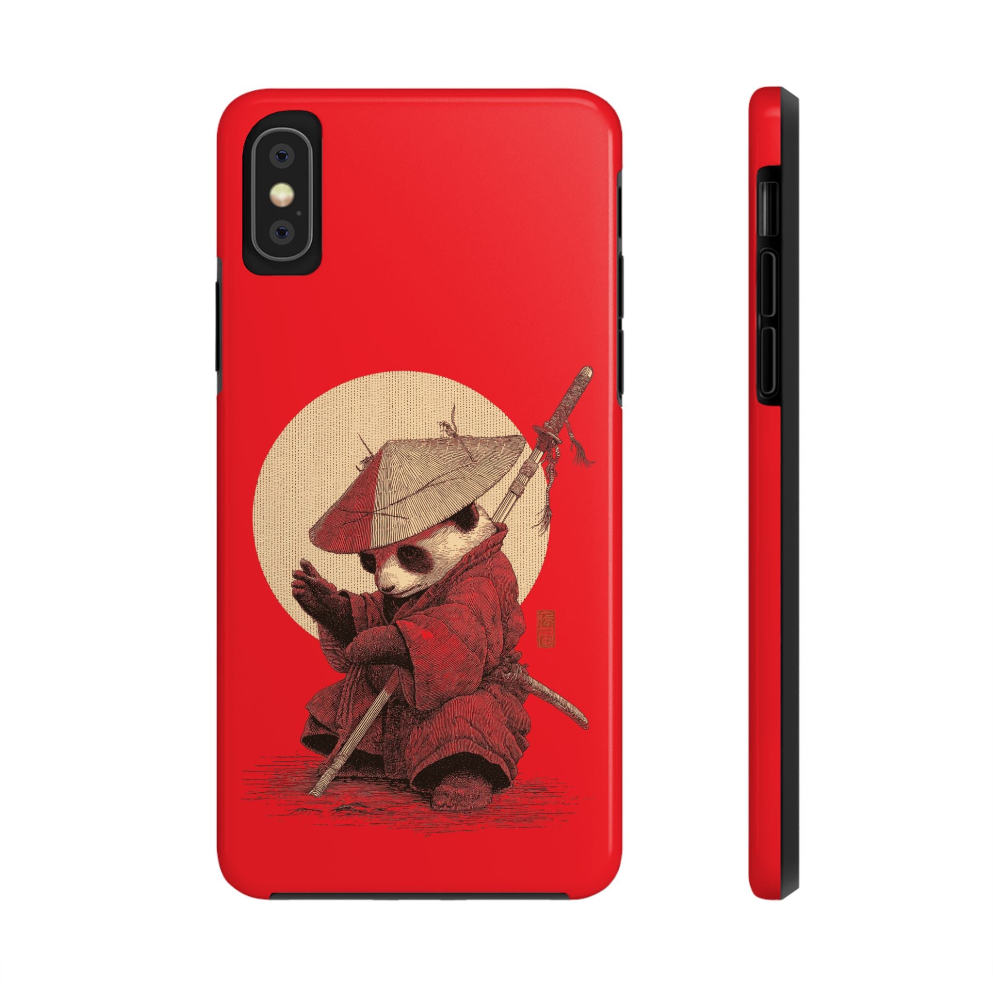 japanese-samurai-panda-iphone-tough-case-kawaii-animal-phone-cover-protective-phone-cover-japandi-art-iphone-case
