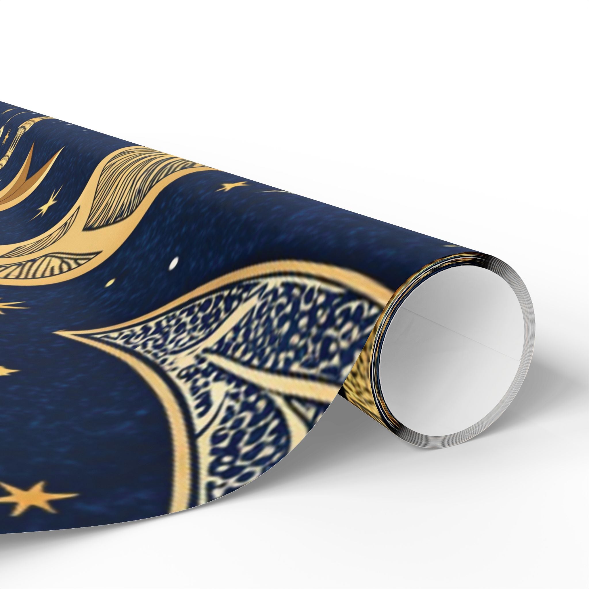 ramadan-night-wrapping-papers-islamic-crescent-moon-gift-wrap-mosque-silhouette-eid-holiday-supplies-festive-present-packagin