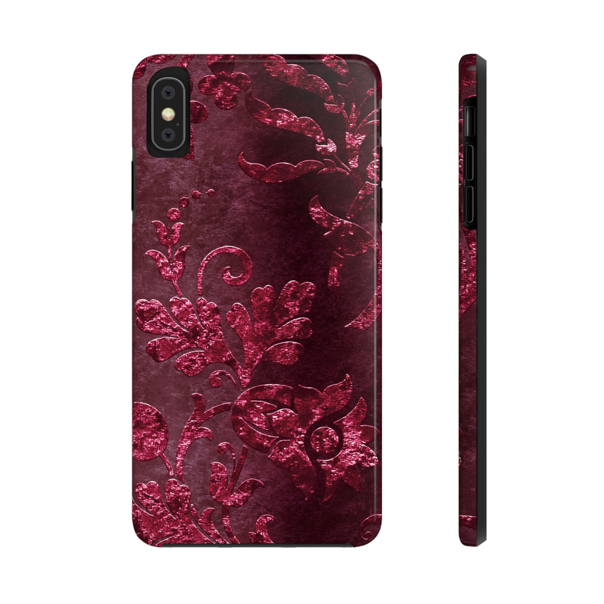 embossed-burgundy-velvet-tough-iphone-case-protective-iphone-cover-heavy-duty-iphone-case-rugged-phone-case-durable-smartphon